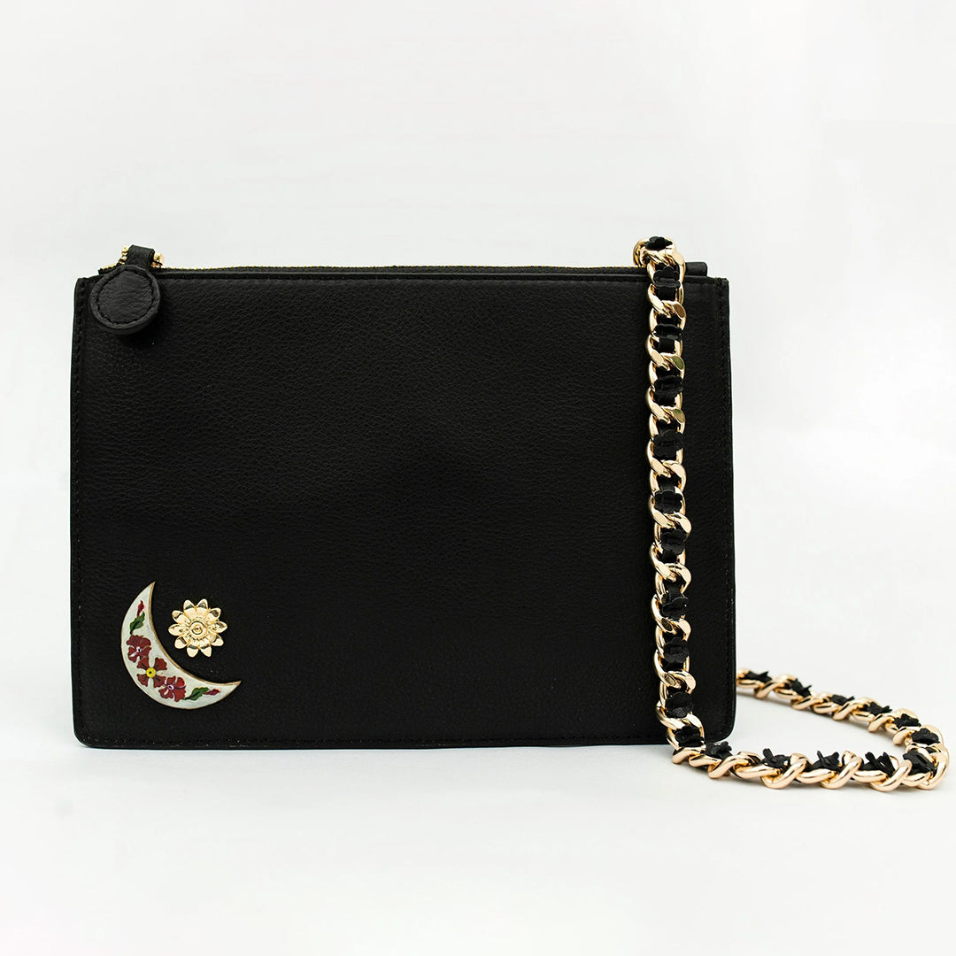 SMALL CANVAS CLUTCH LUNAR GAZING