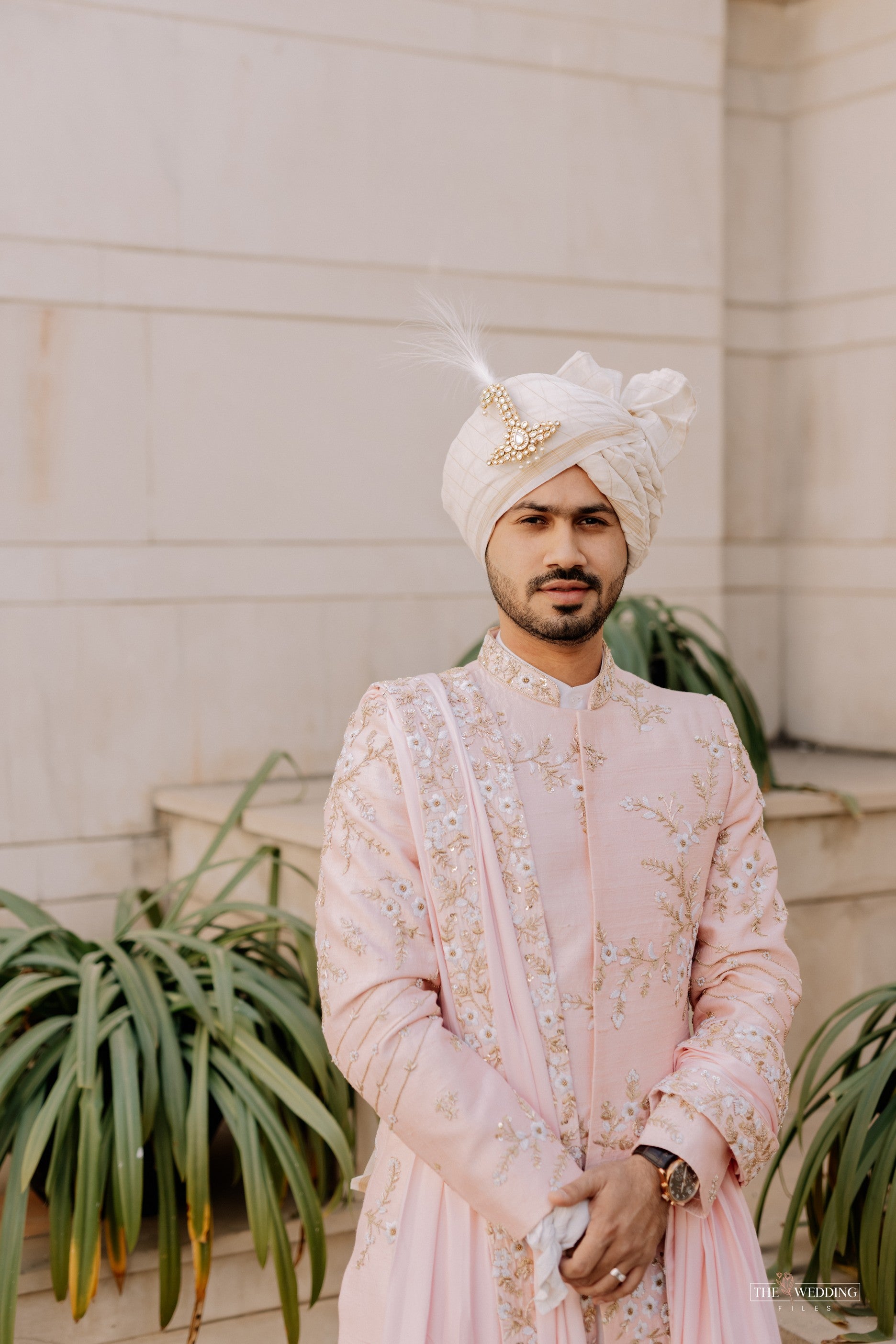 Cherry blossom sherwani