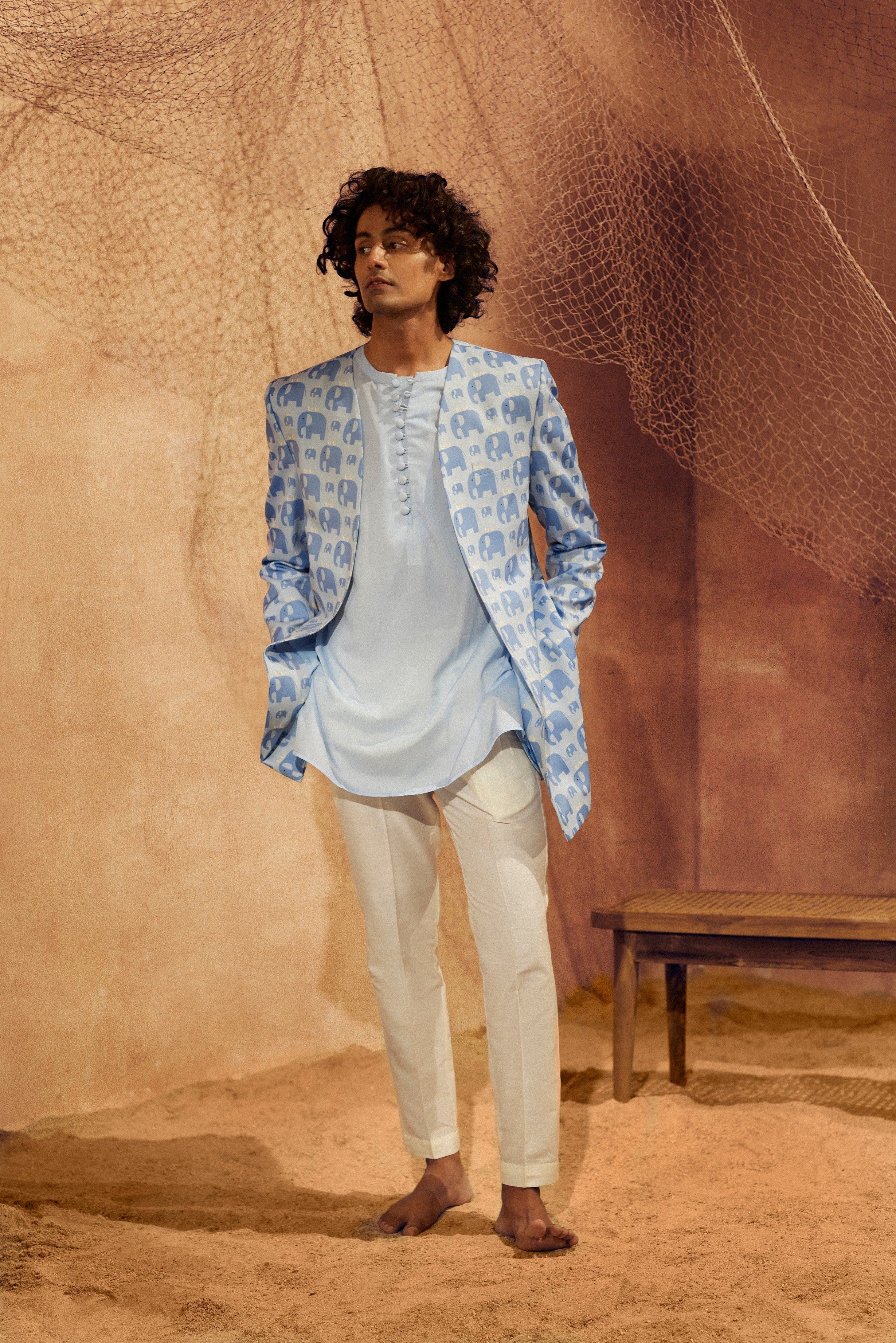 Blue Elephant Indo Western - Jacket with Kurti and pants