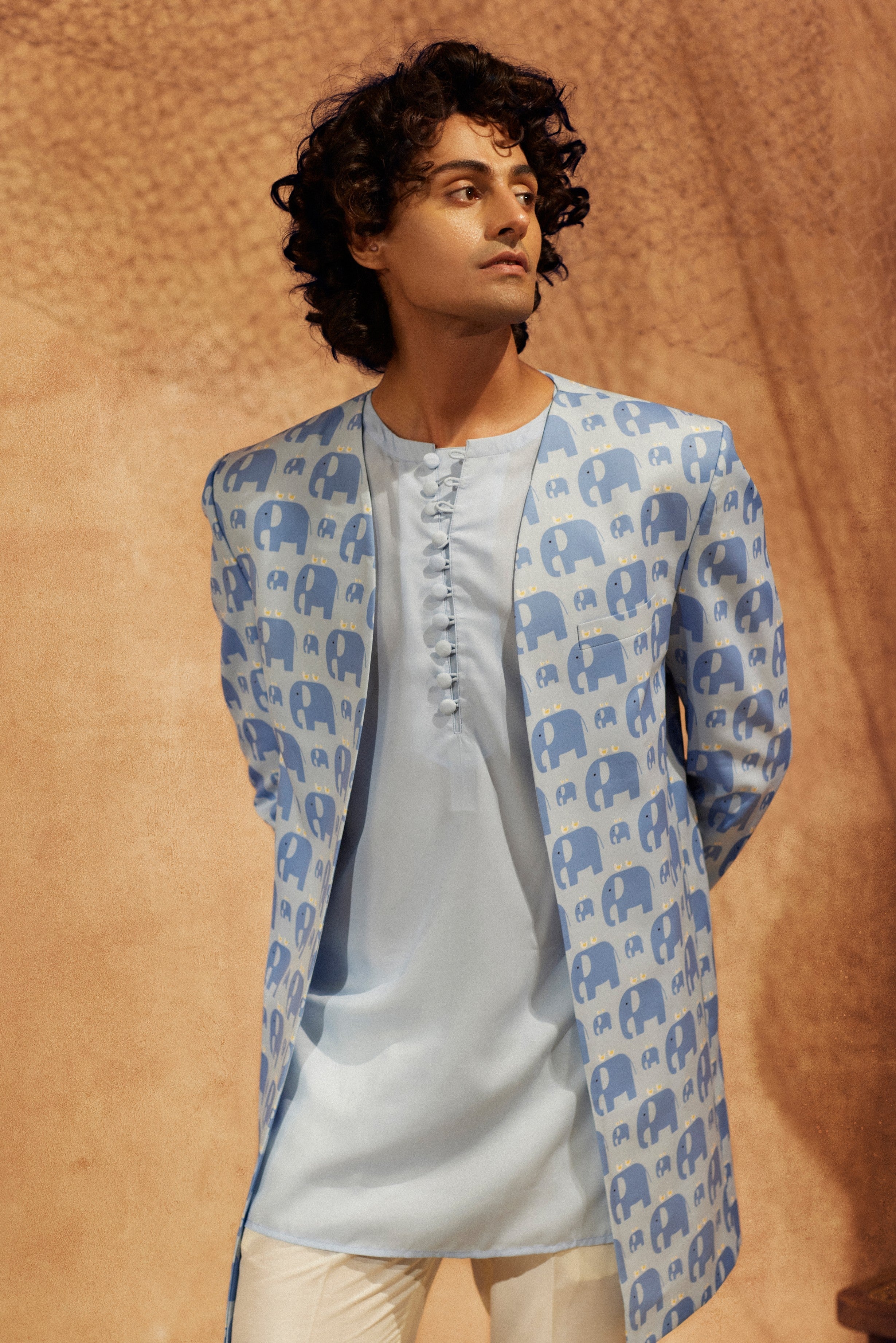 Blue Elephant Indo Western - Jacket with Kurti and pants