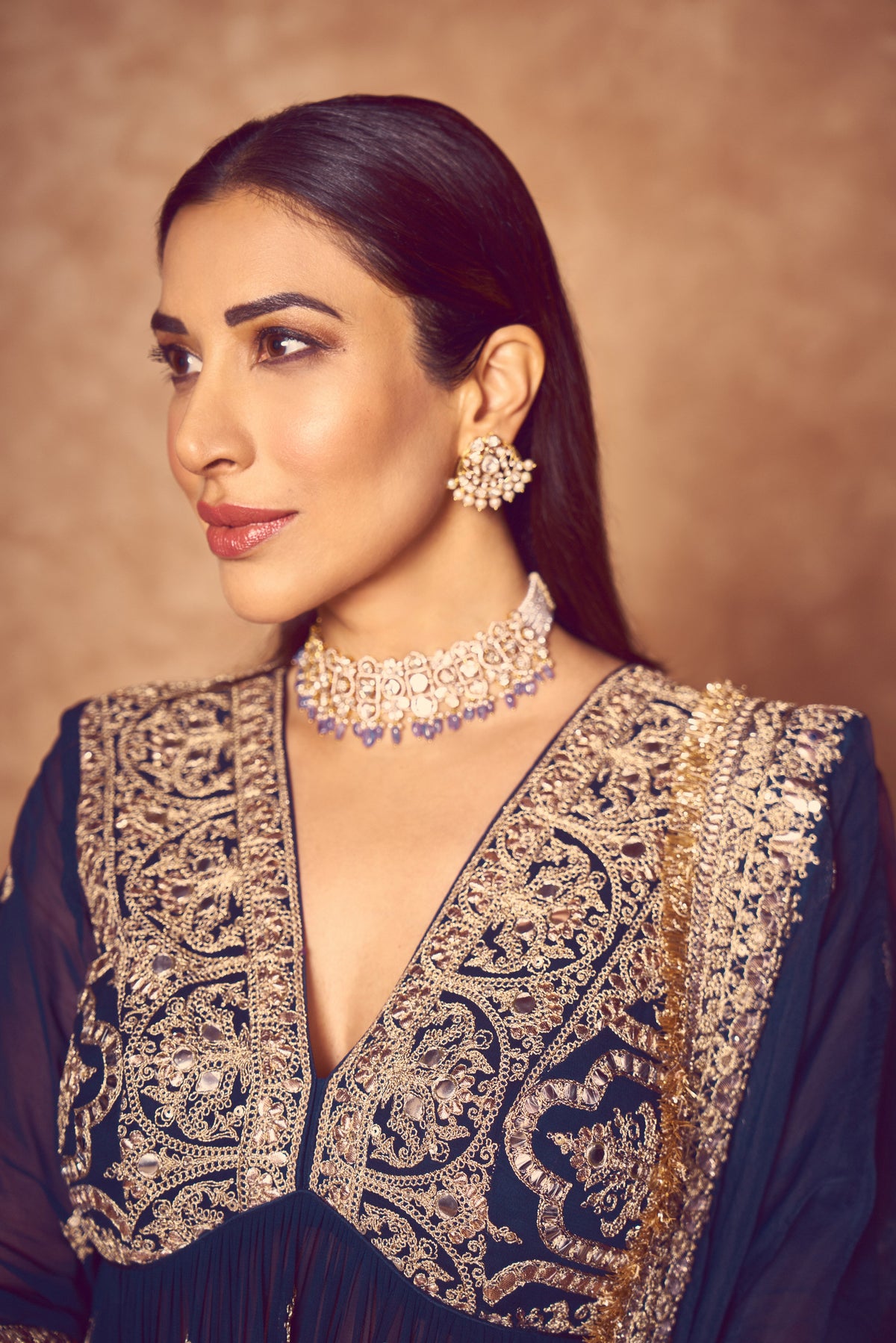 Sophie Choudry in Rukhsaar Peplum Set