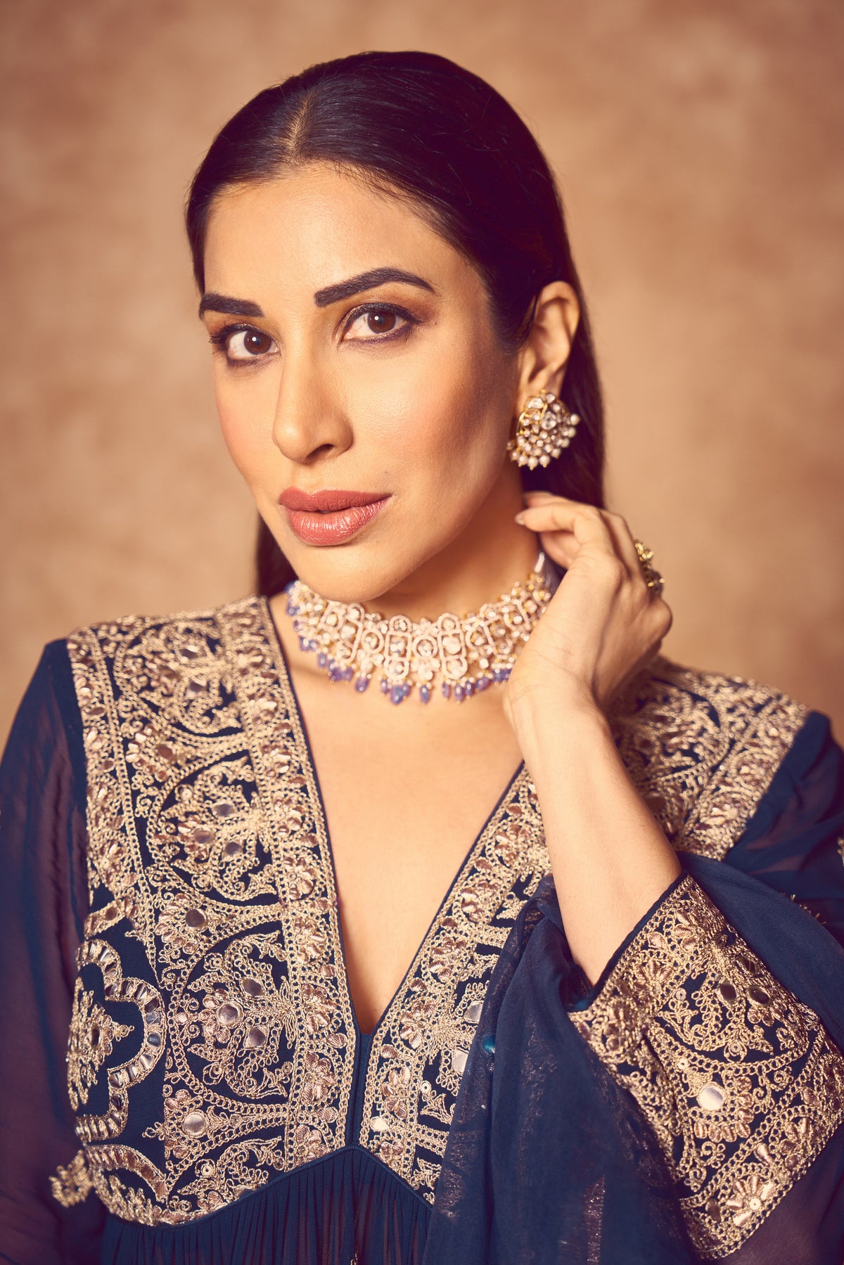 Sophie Choudry in Rukhsaar Peplum Set