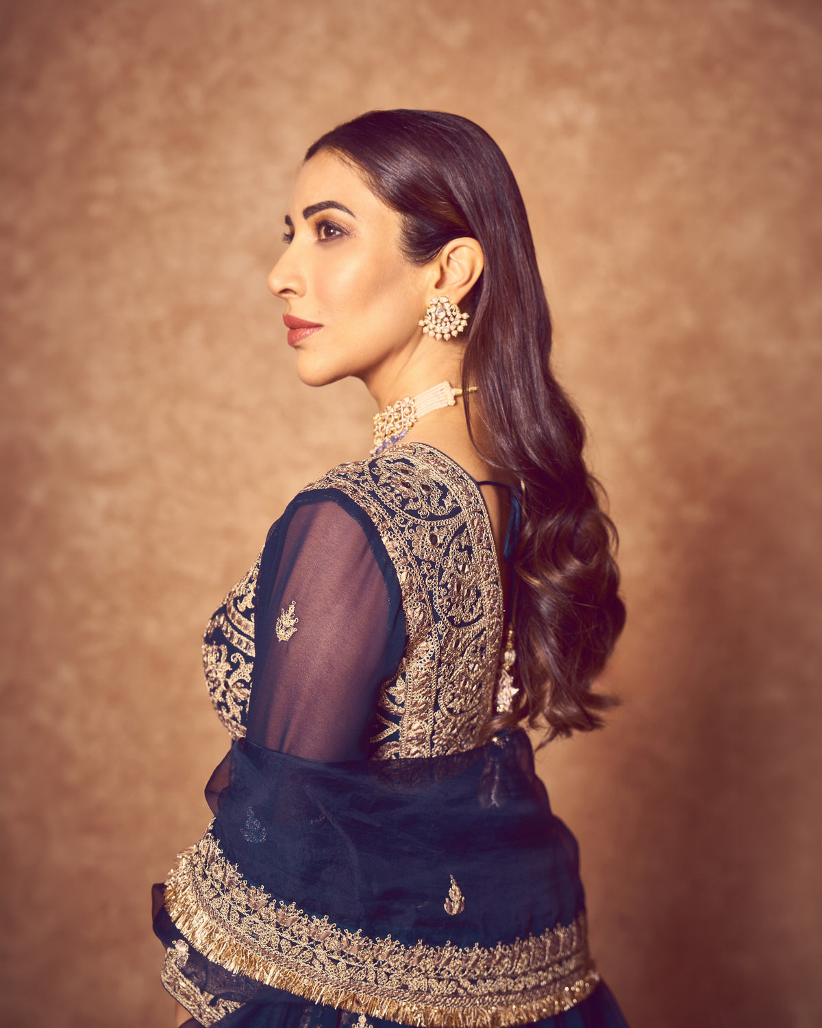 Sophie Choudry in Rukhsaar Peplum Set