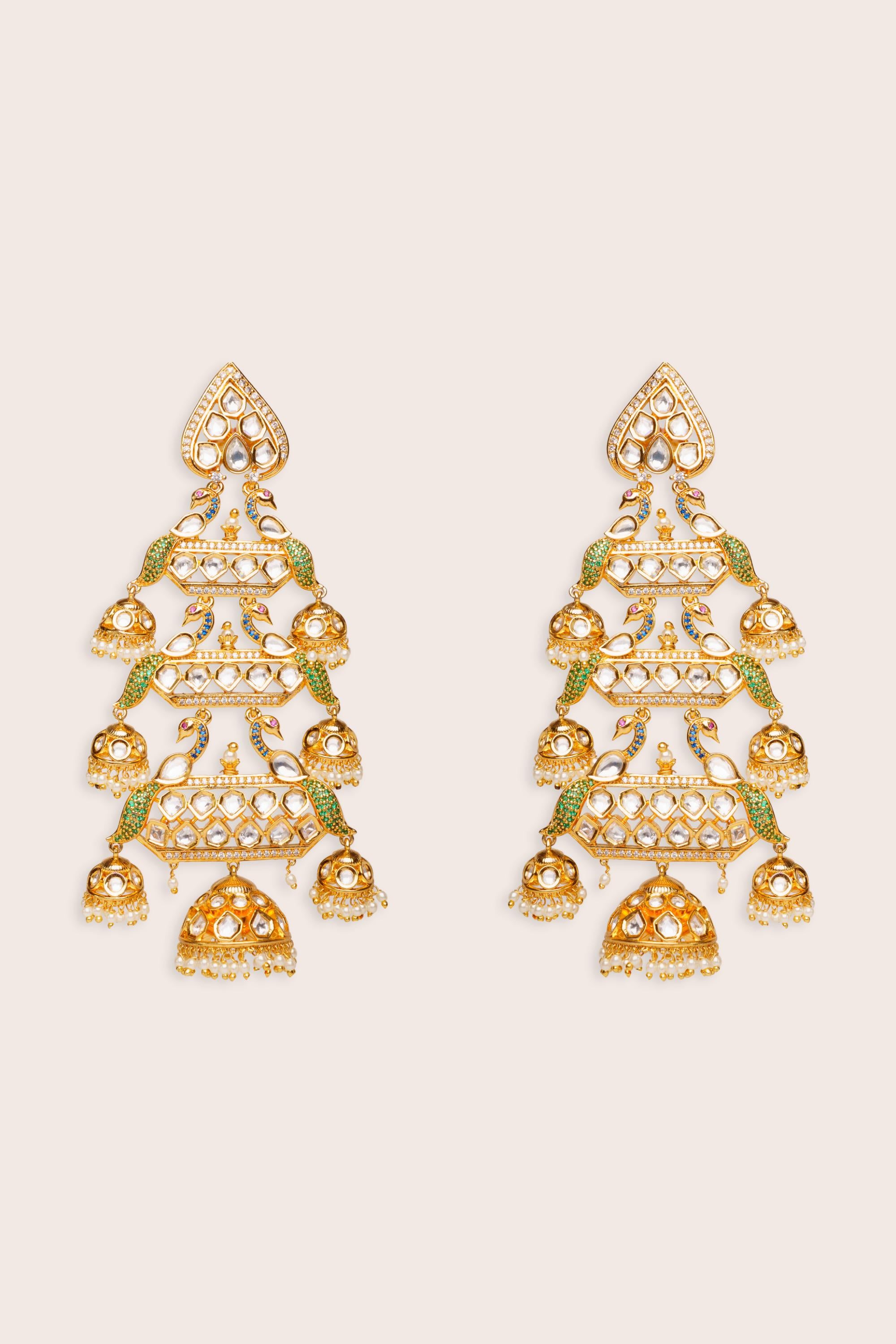 Bold and elegant kundan danglers