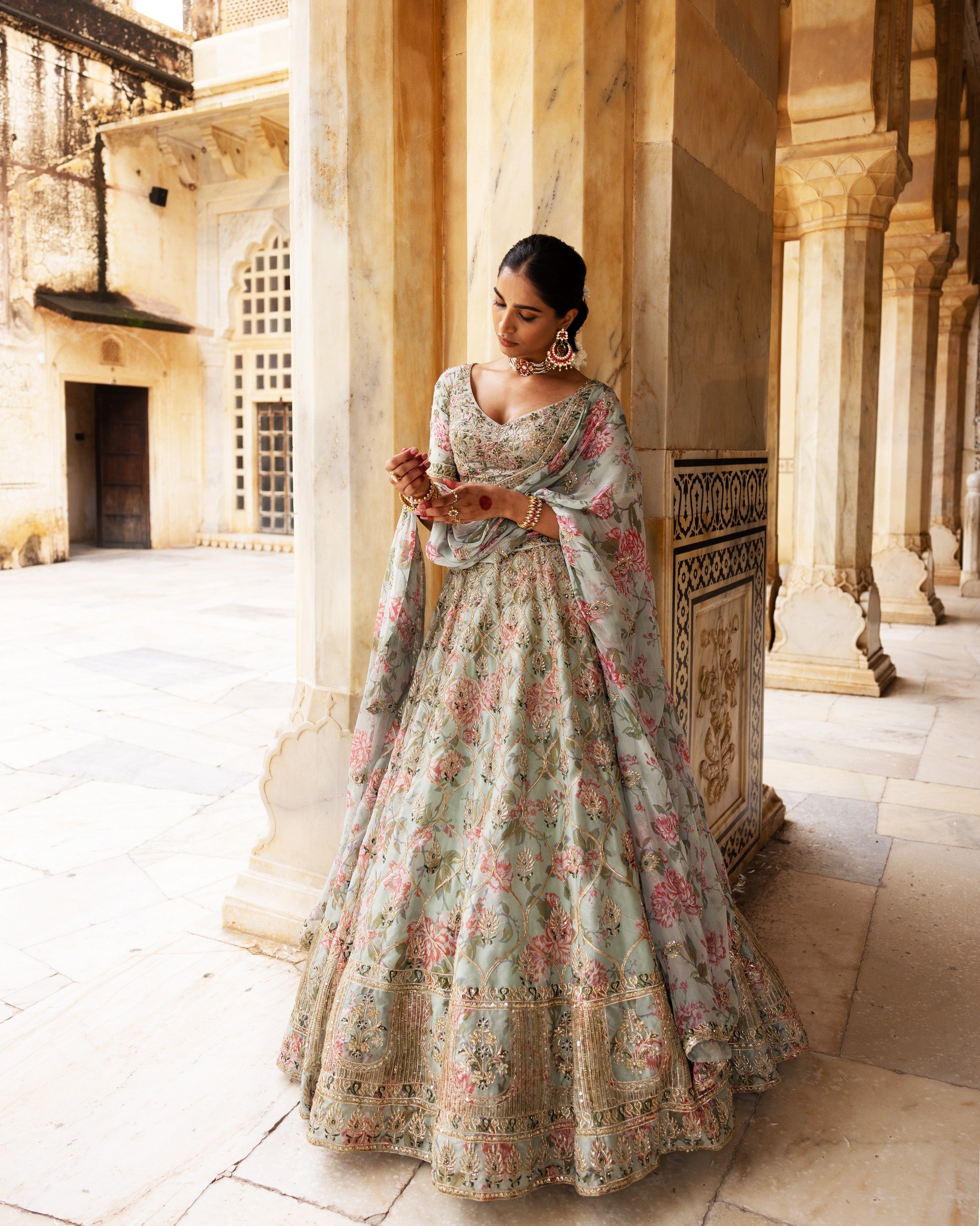 Glistening Garden Lehenga