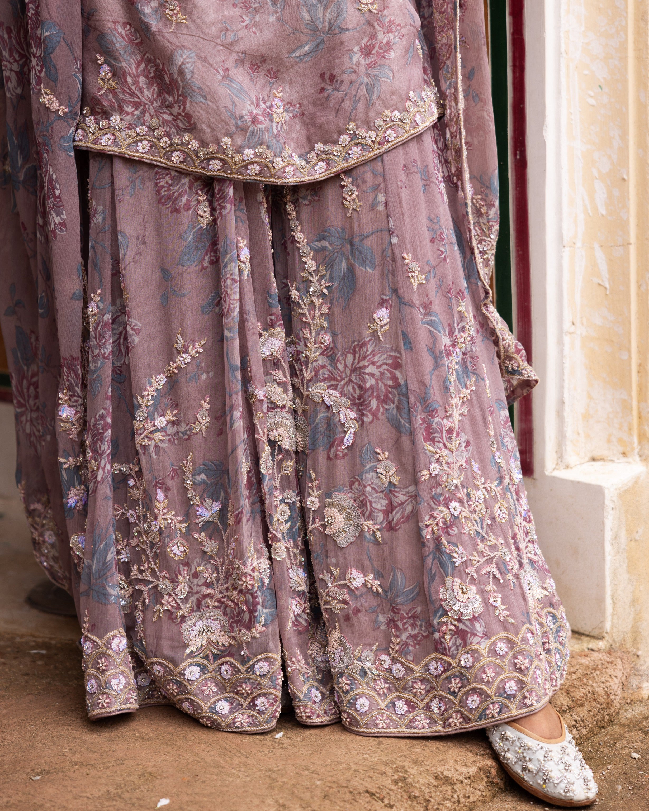 Ethereal Organza Layers Sharara Set