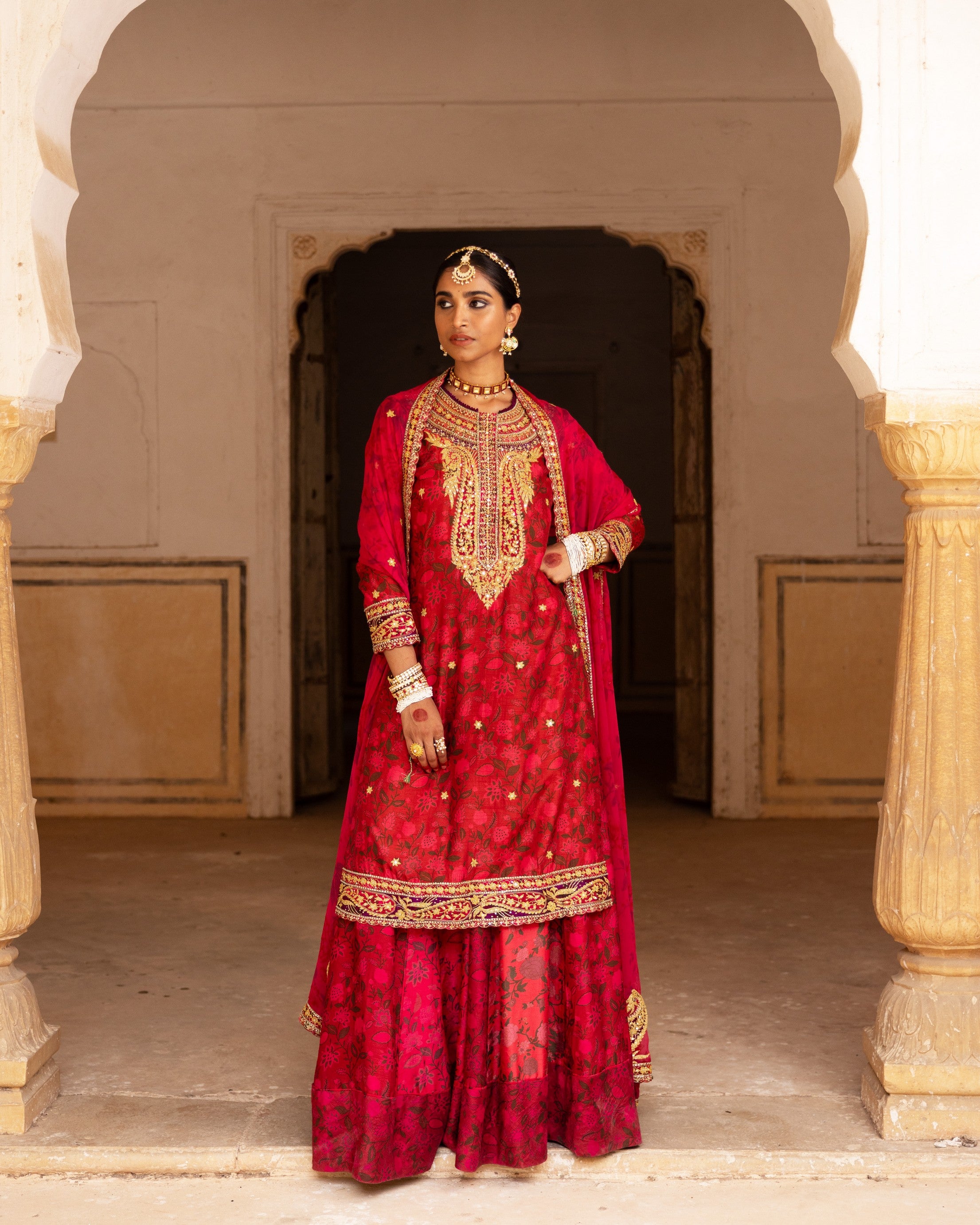Signature Raw Silk Bridal Sharara