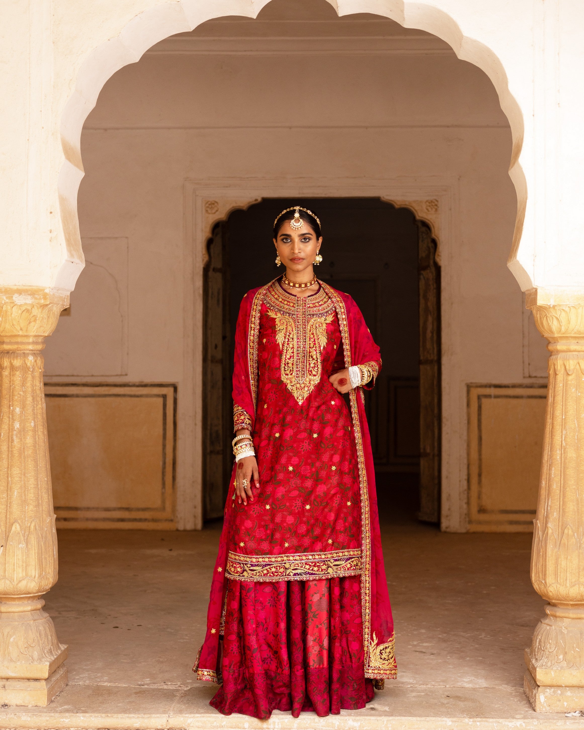 Signature Raw Silk Bridal Sharara