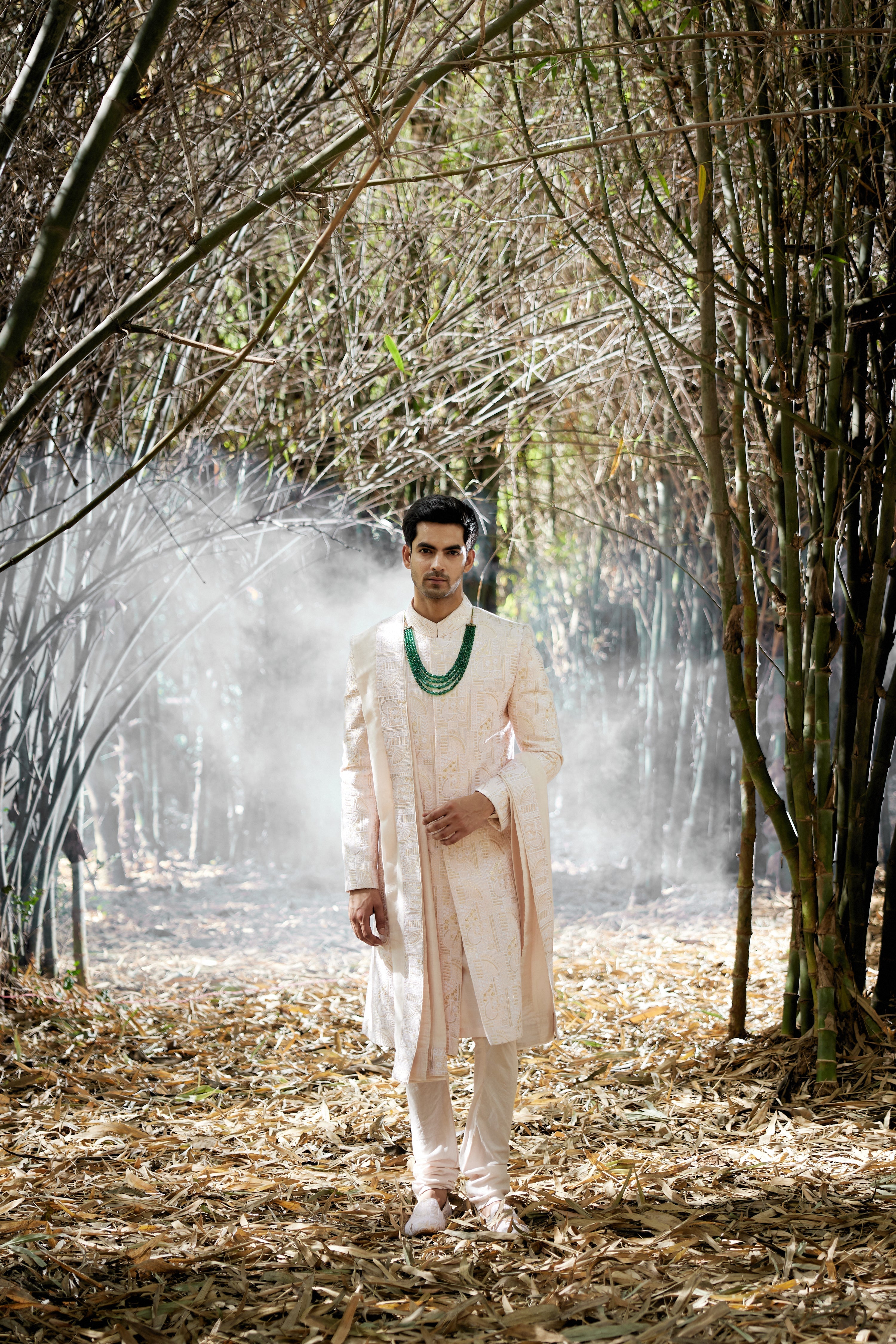 ZAHID SHERWANI (POWDER PINK)