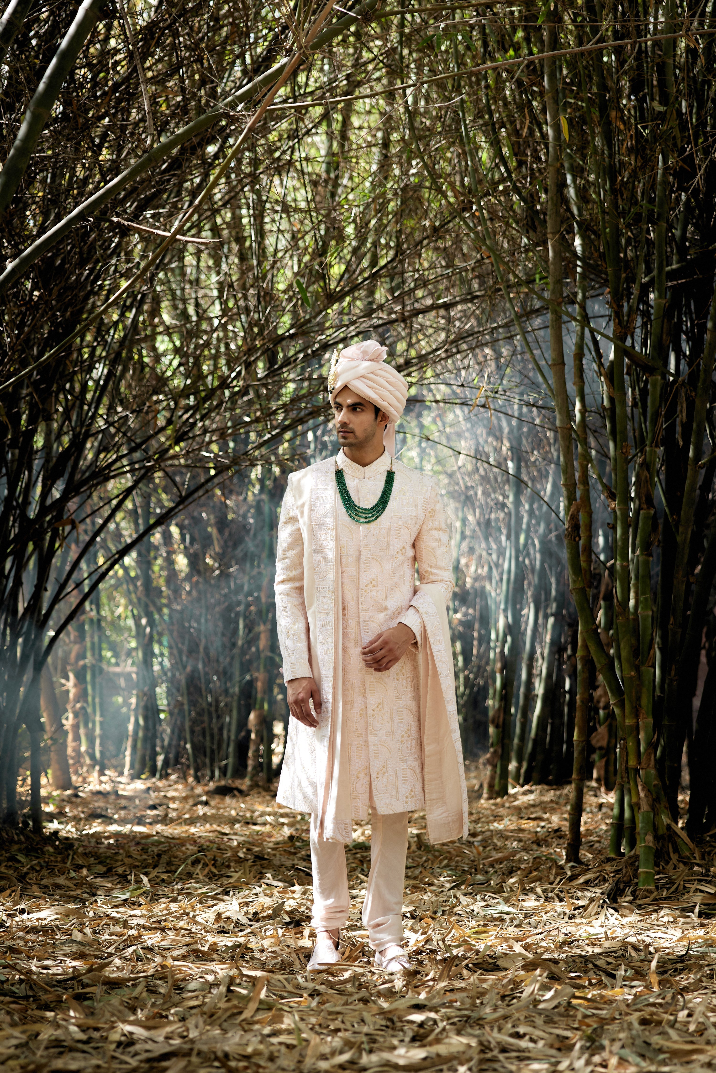 ZAHID SHERWANI (POWDER PINK)