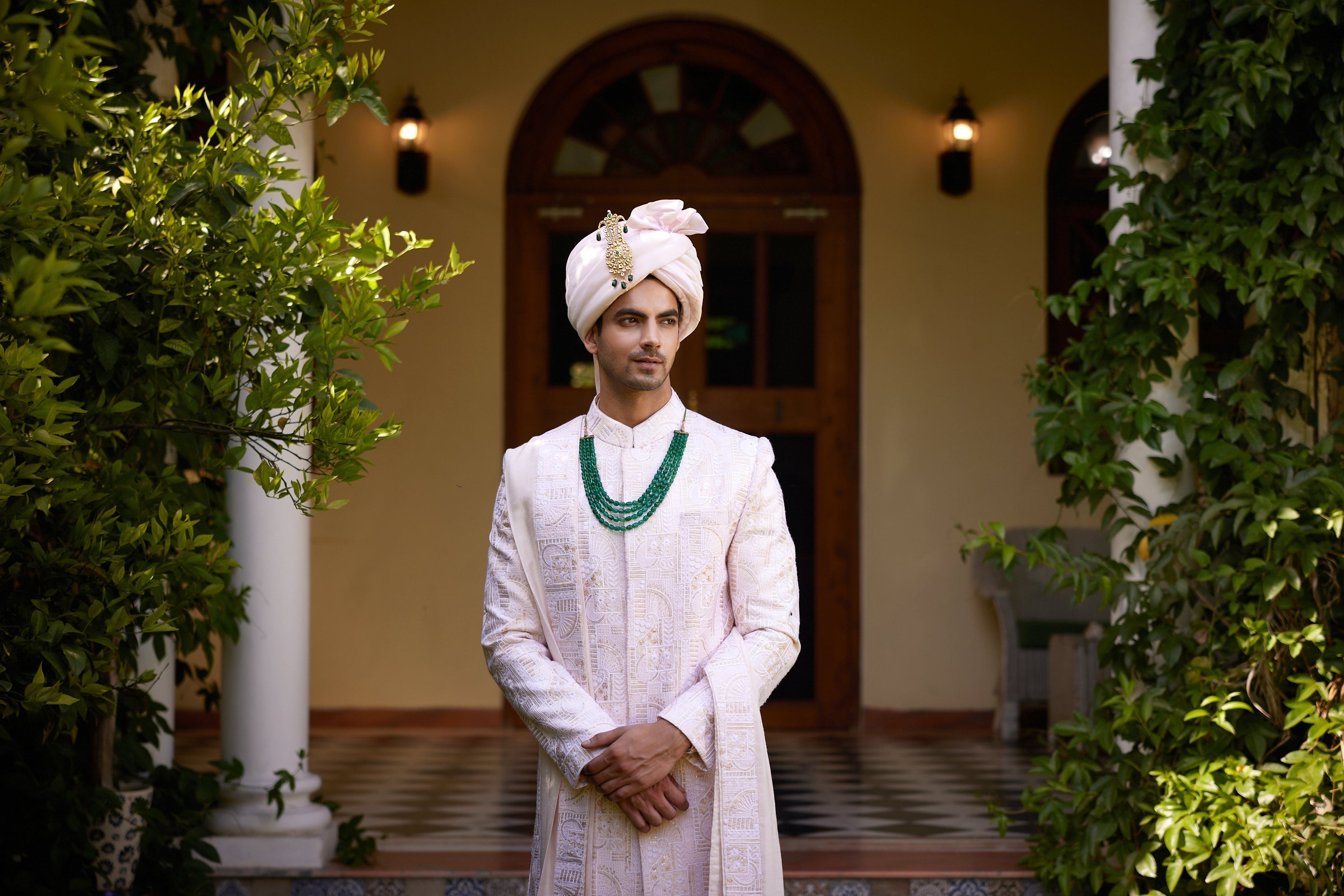 ZAHID SHERWANI (POWDER PINK)