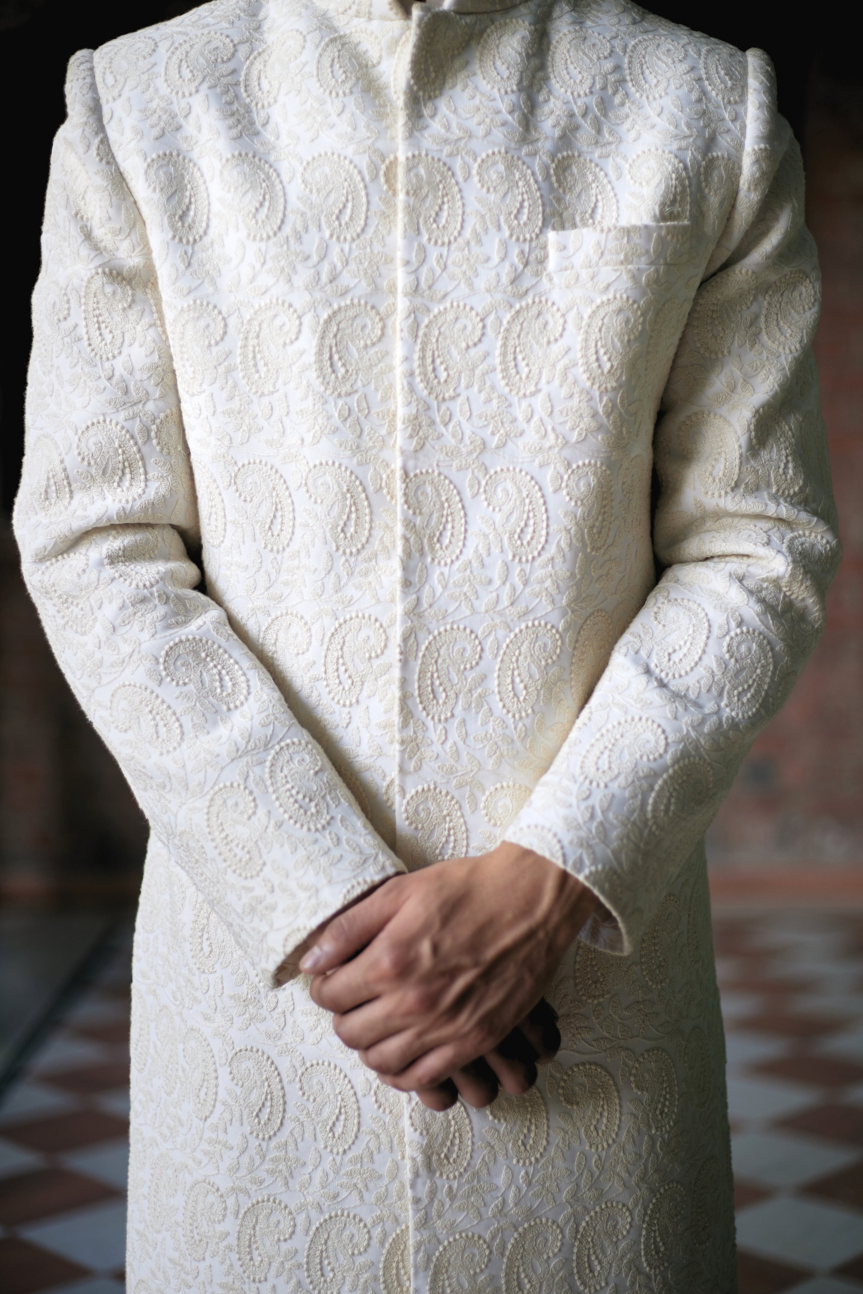TURBAT SHERWANI (IVORY)