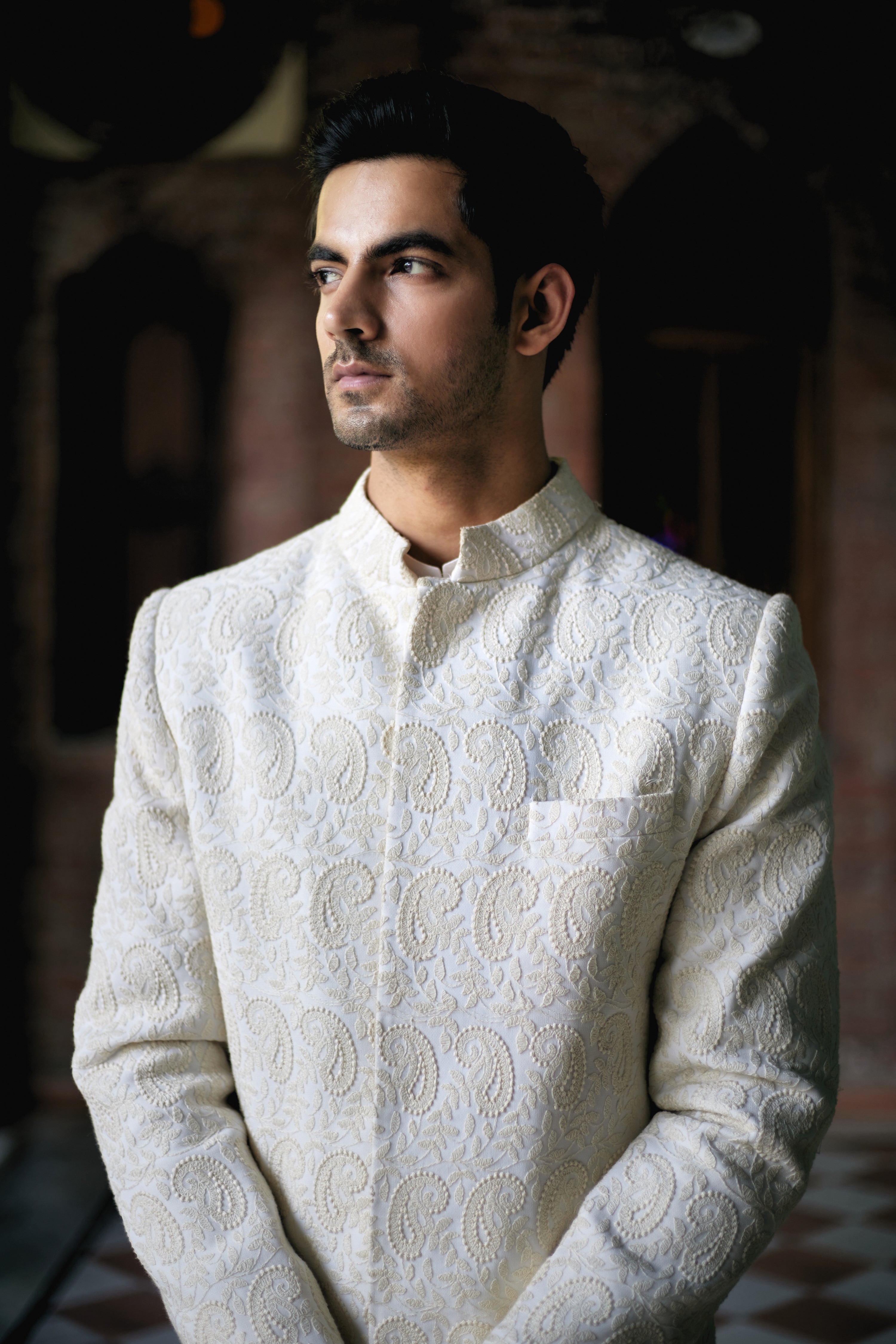 TURBAT SHERWANI (IVORY)