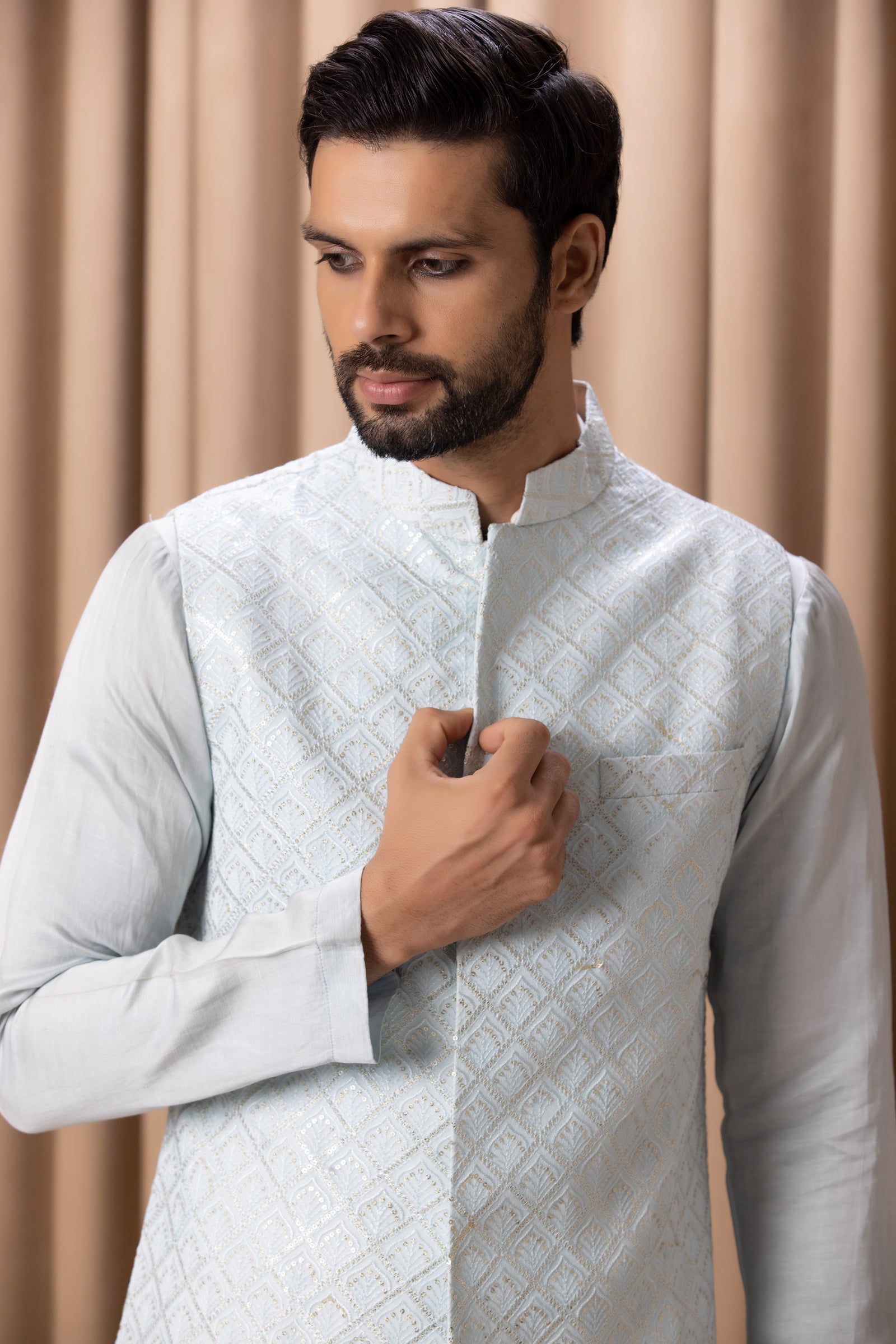 RANJHA BANDI SET (POWDER BLUE)