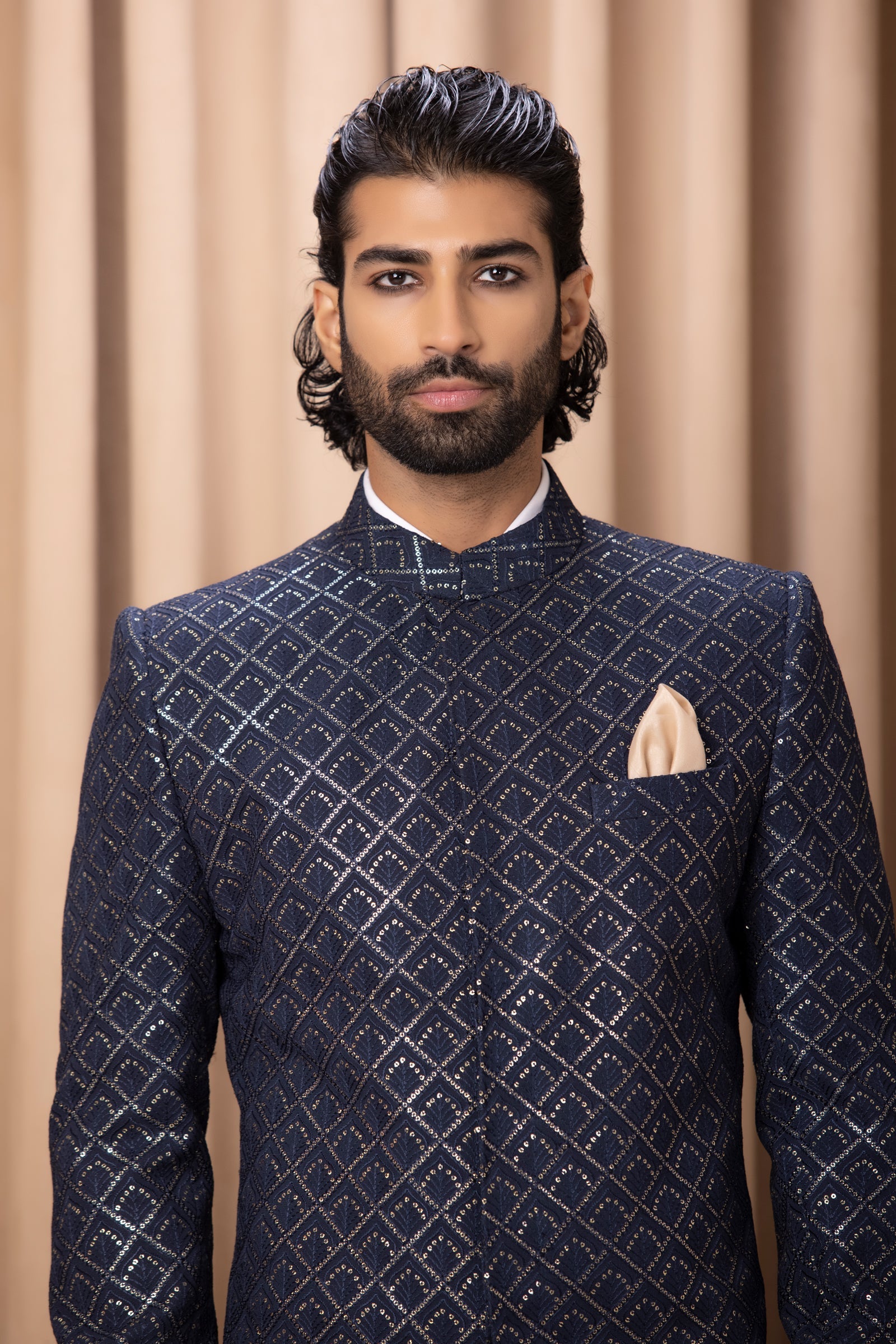 RANJHA INDO SET (NAVY BLUE)