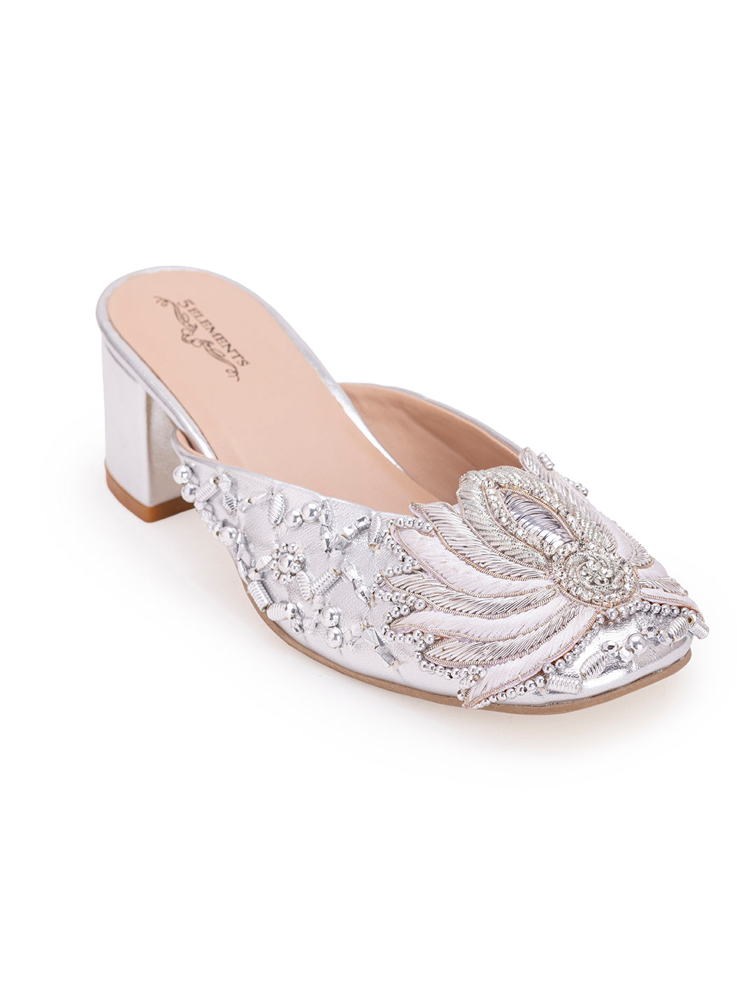 Silver lotus -mule heel