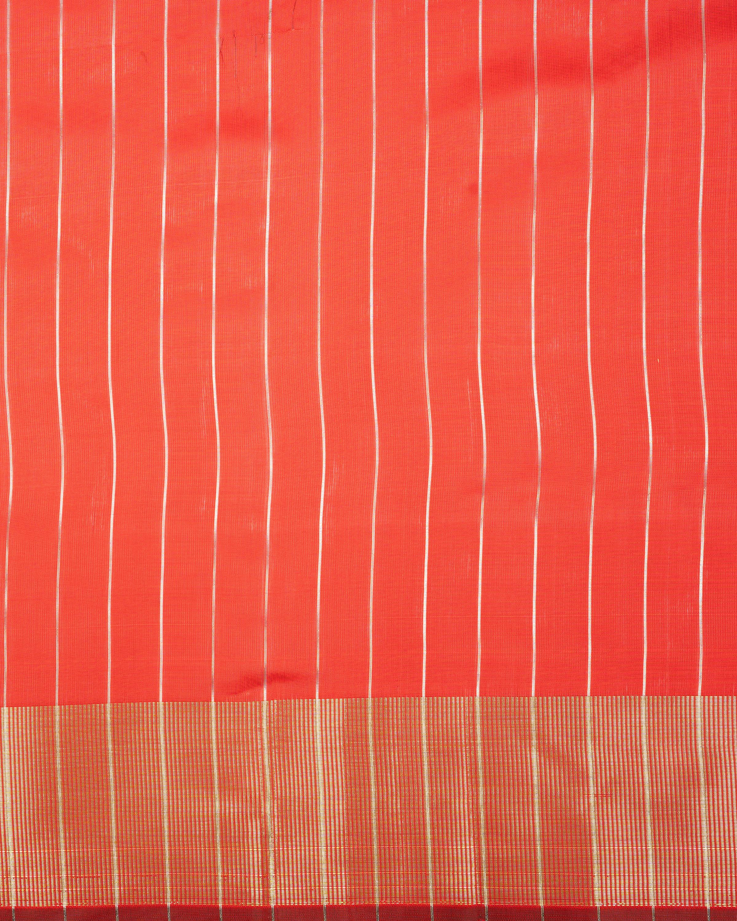 Red Chiffon Silk Banarasi Handloom Saree