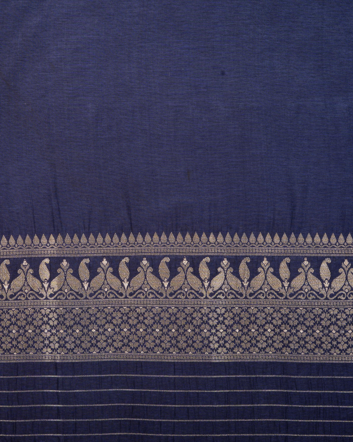 Navy Blue Pure Katan Silk Banarasi Handloom Saree