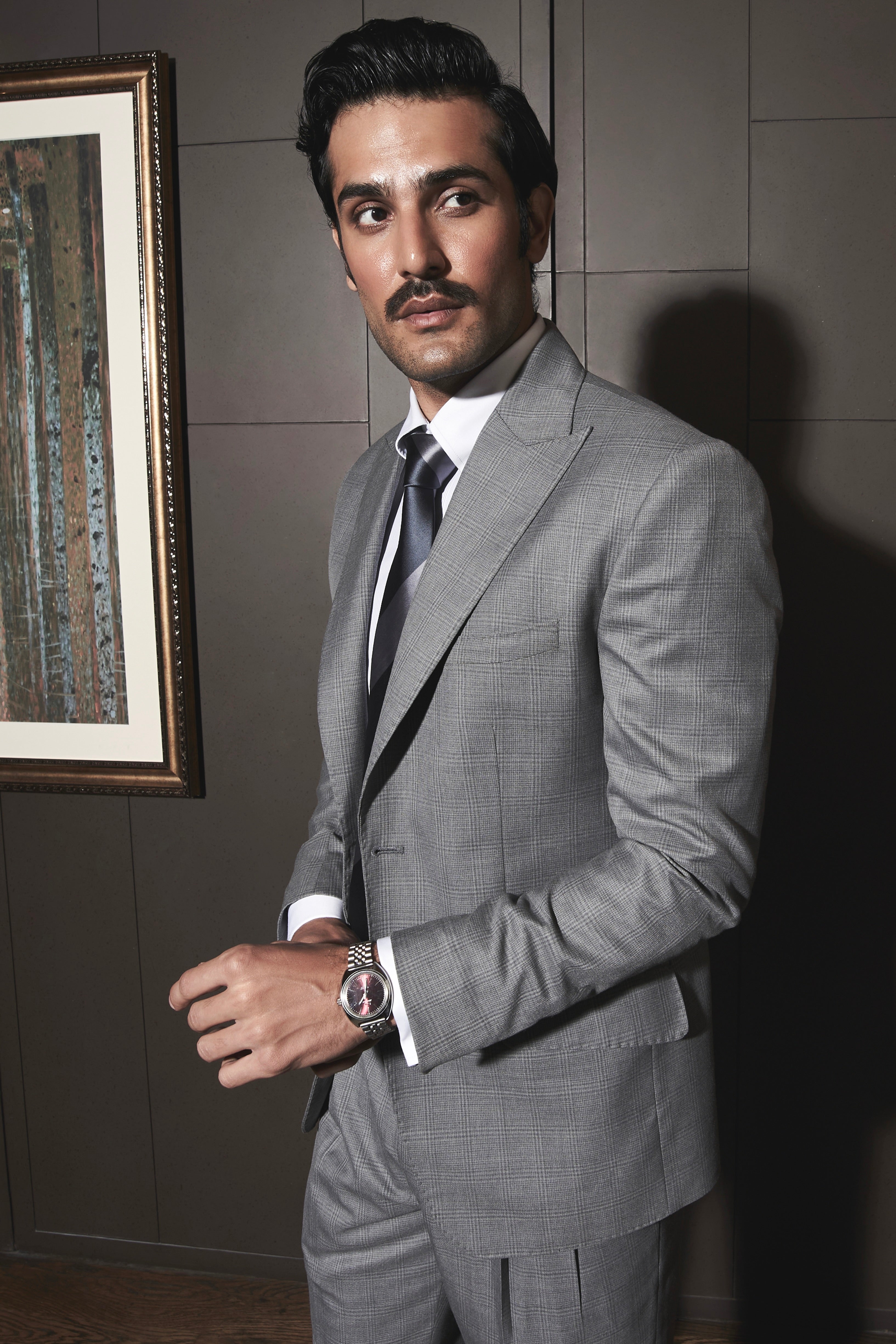 Steel Grey Glen Check Elegance Ensemble