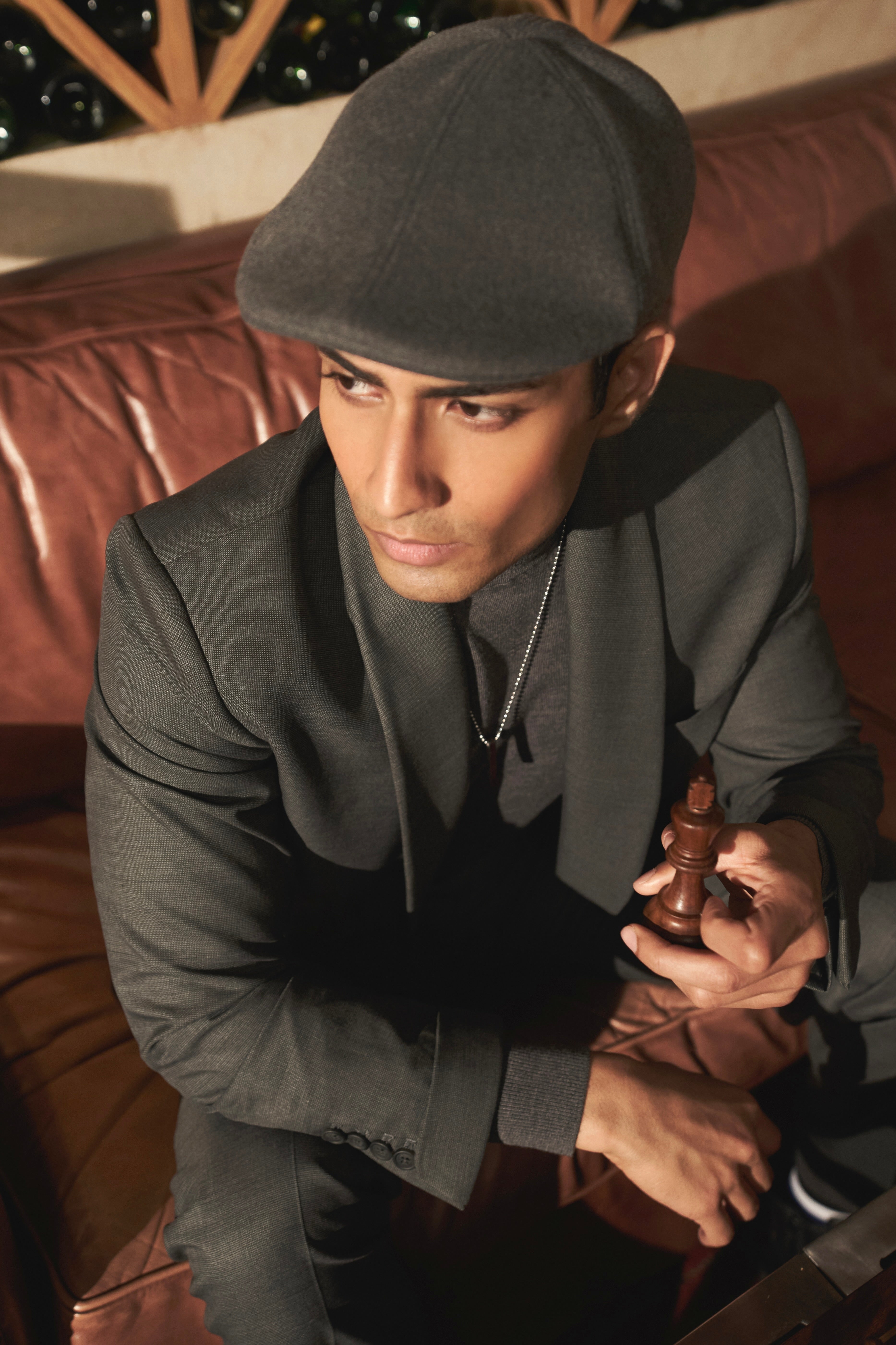 Charcoal Grey Shawl Lapel Elegance Suit