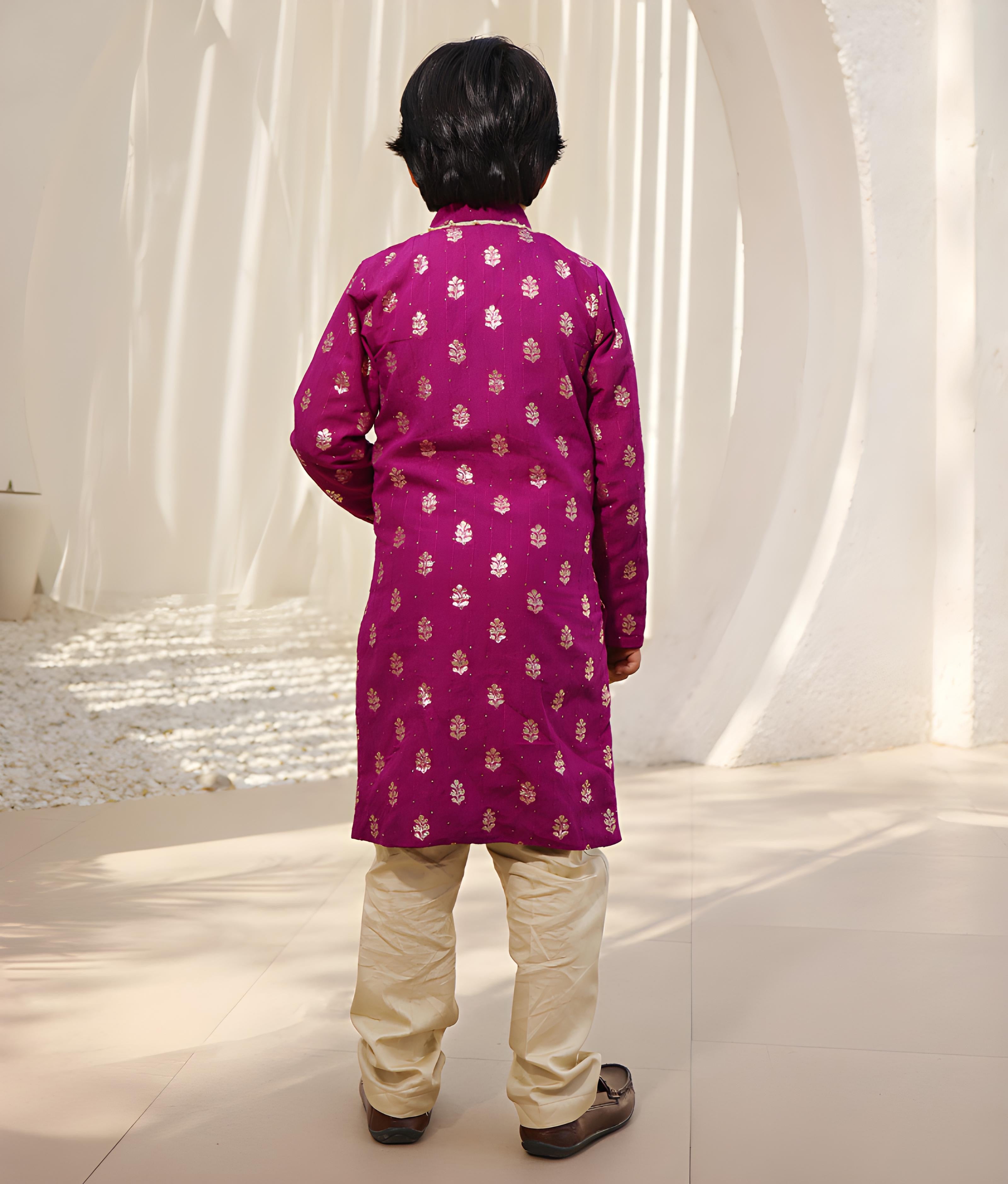 Brocade Jacket with Kurta and Pant