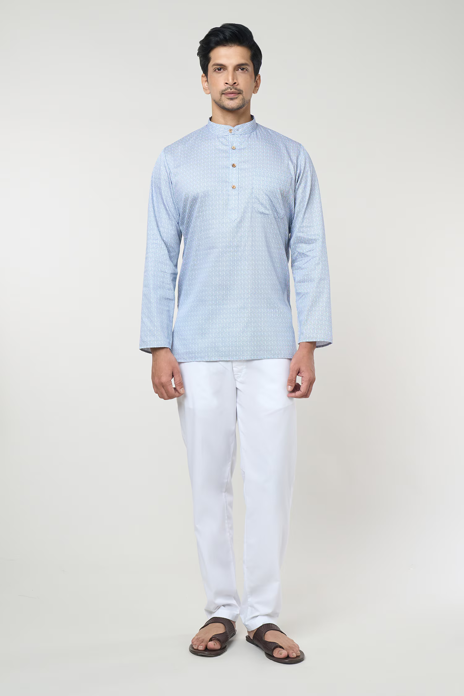 Blue Geometric Printed Co-ord Set