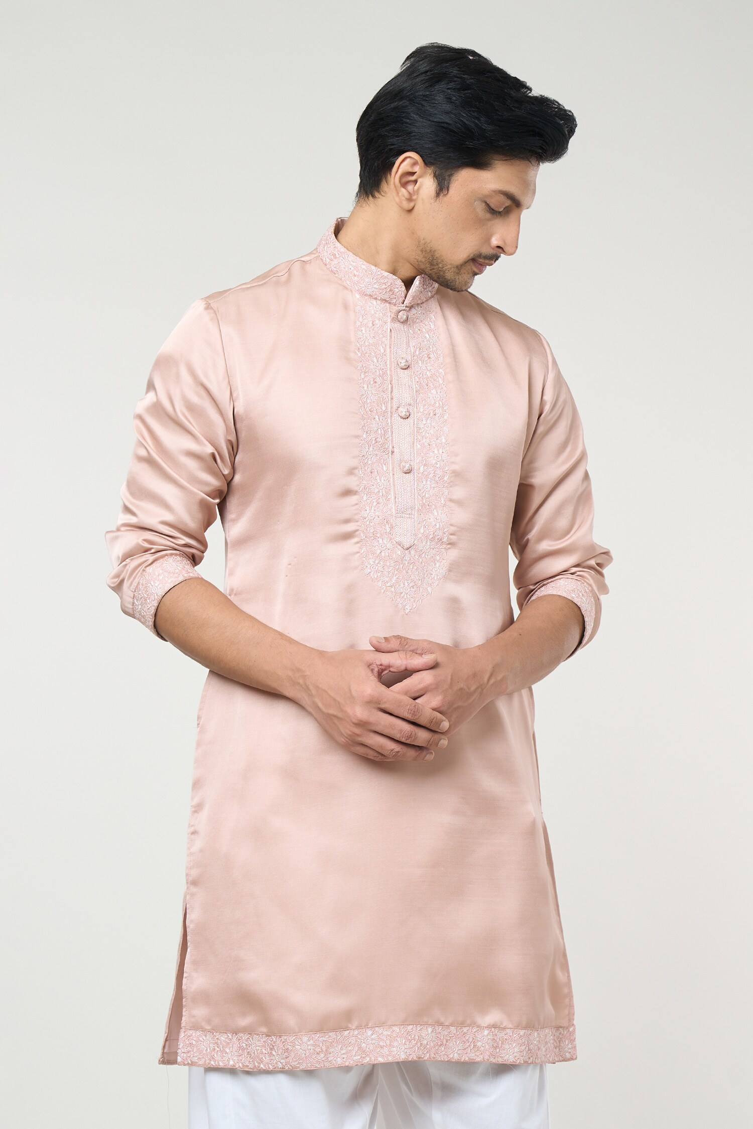 Dusty Rose Embroidred Kurta Set