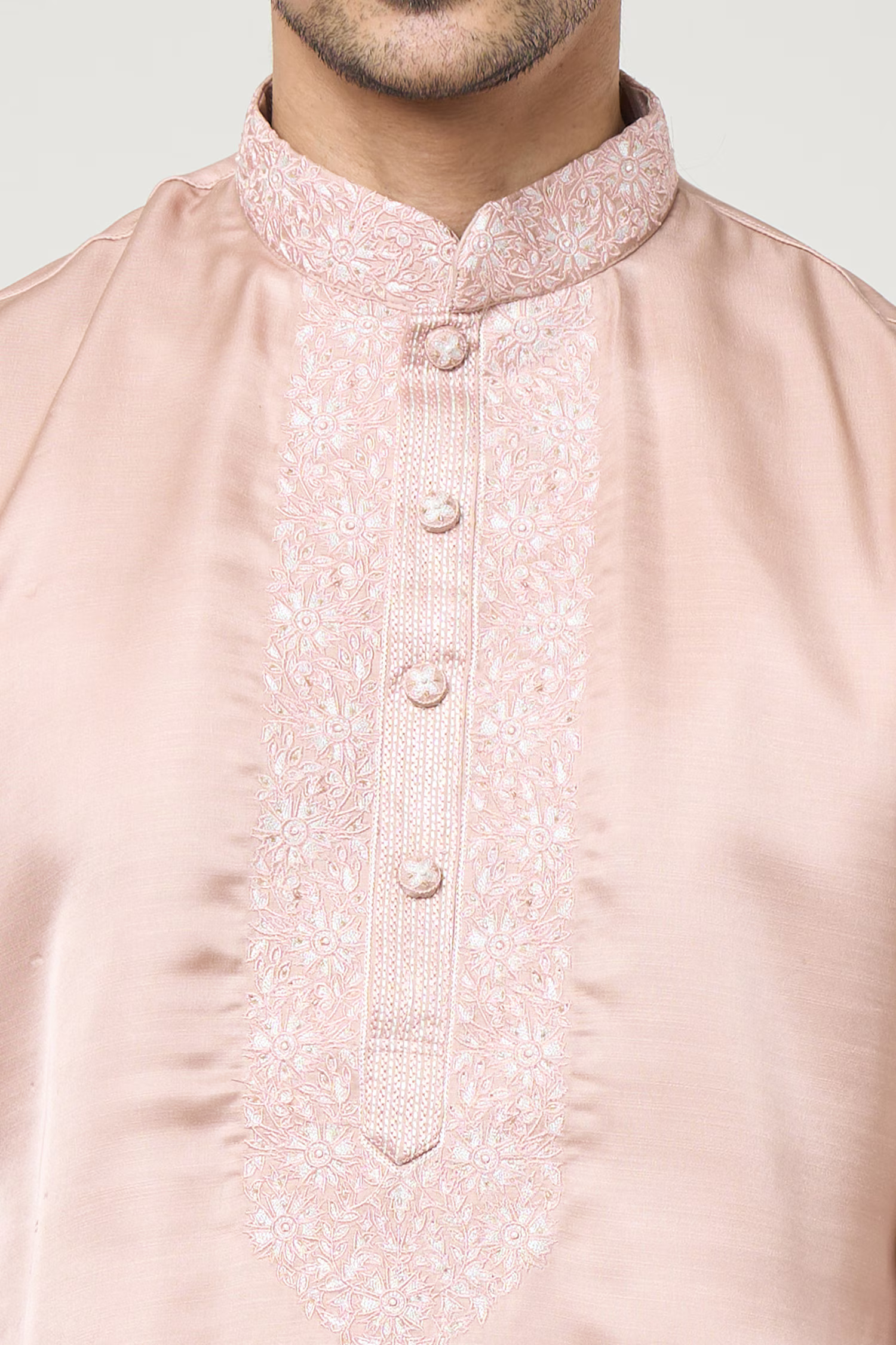 Dusty Rose Embroidred Kurta Set