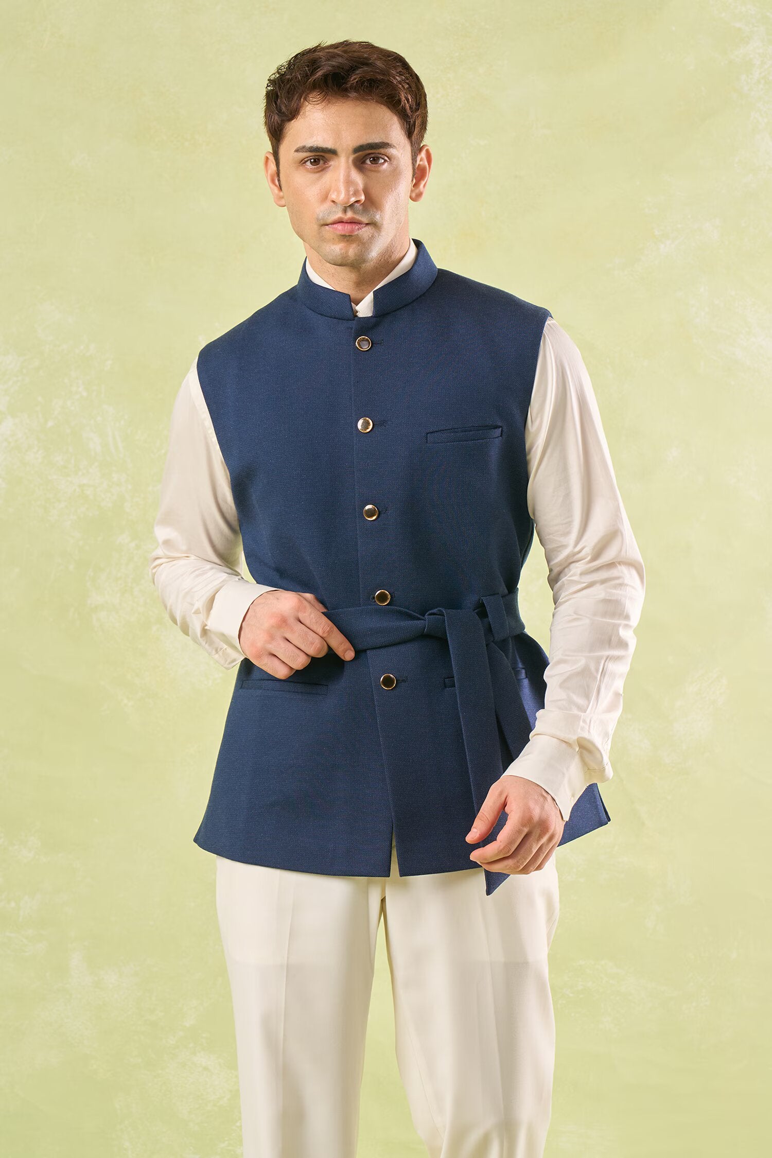 Blue Belted Jacket