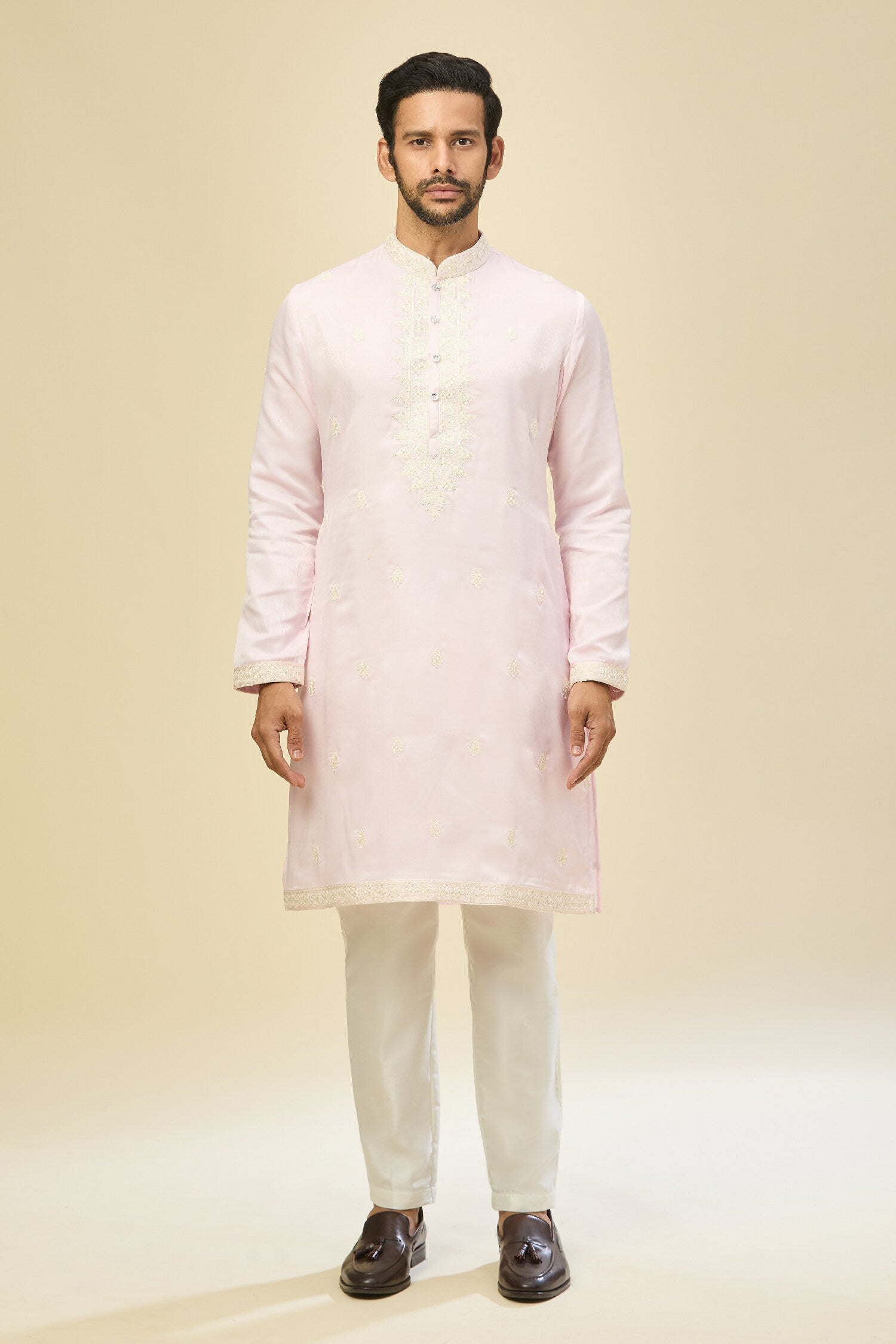 Baby Pink Embroidered Kurta Set