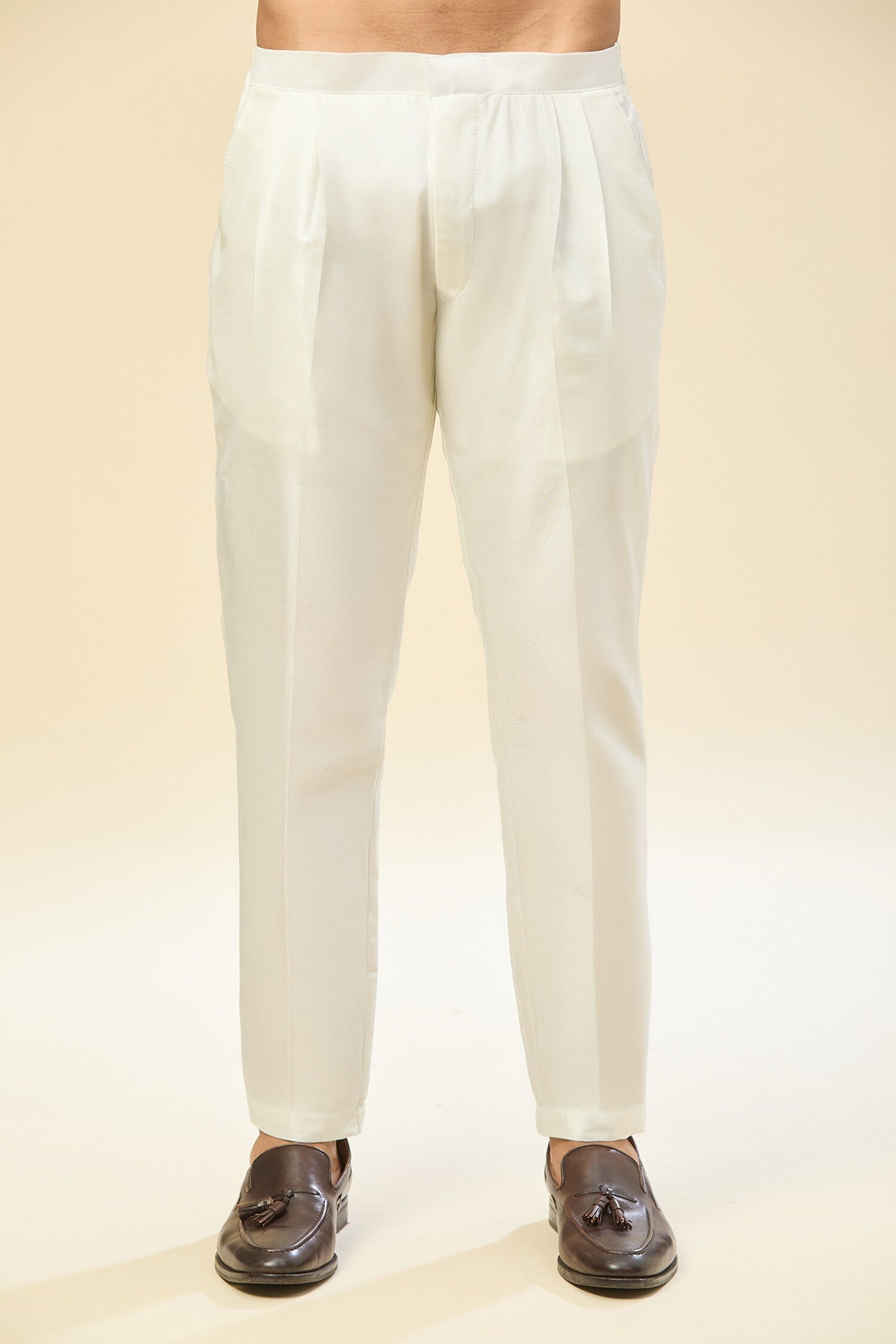 Cream Embroidered Kurta-Jacket Set