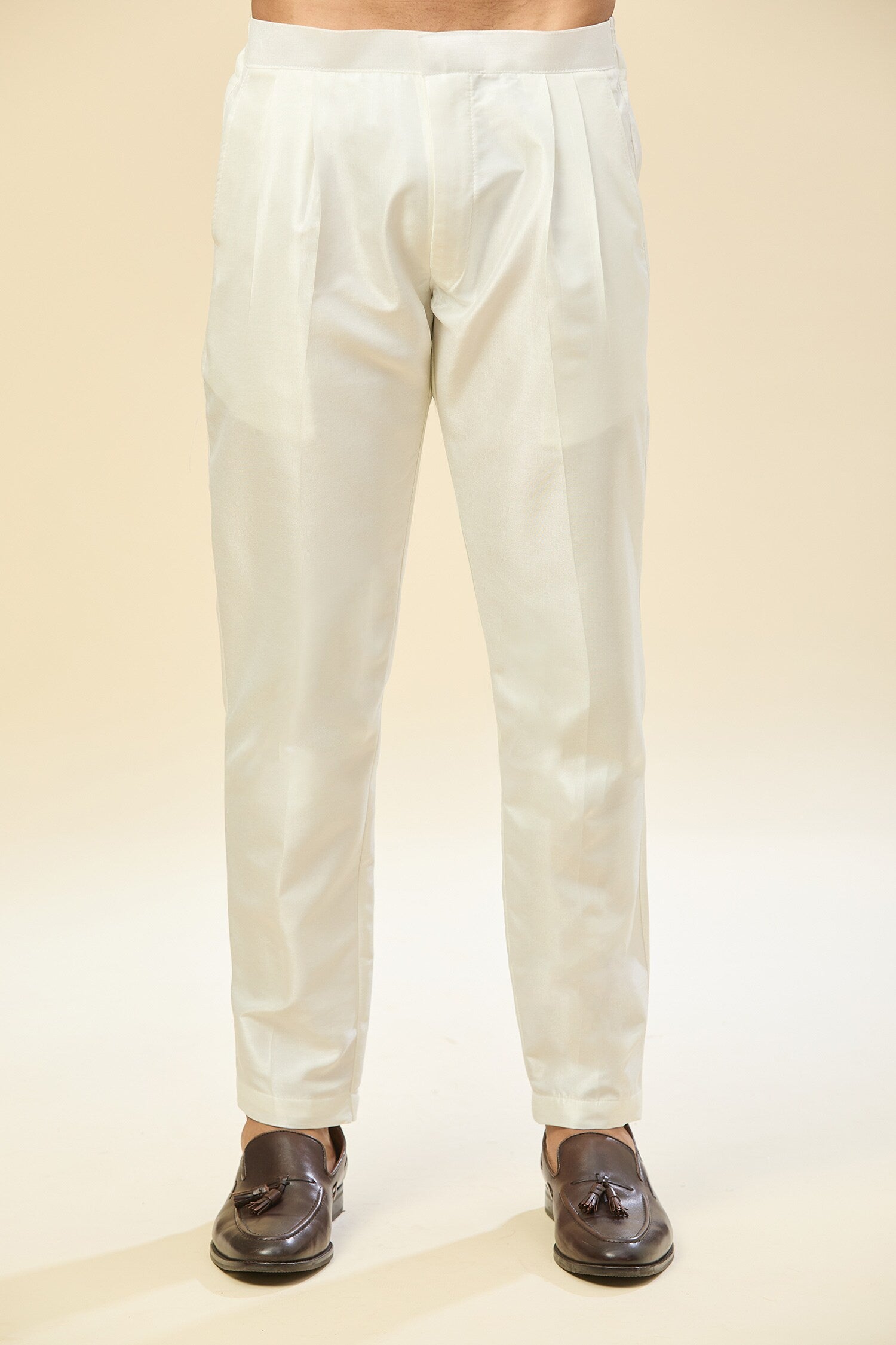Off White Embroidered Kurta Set