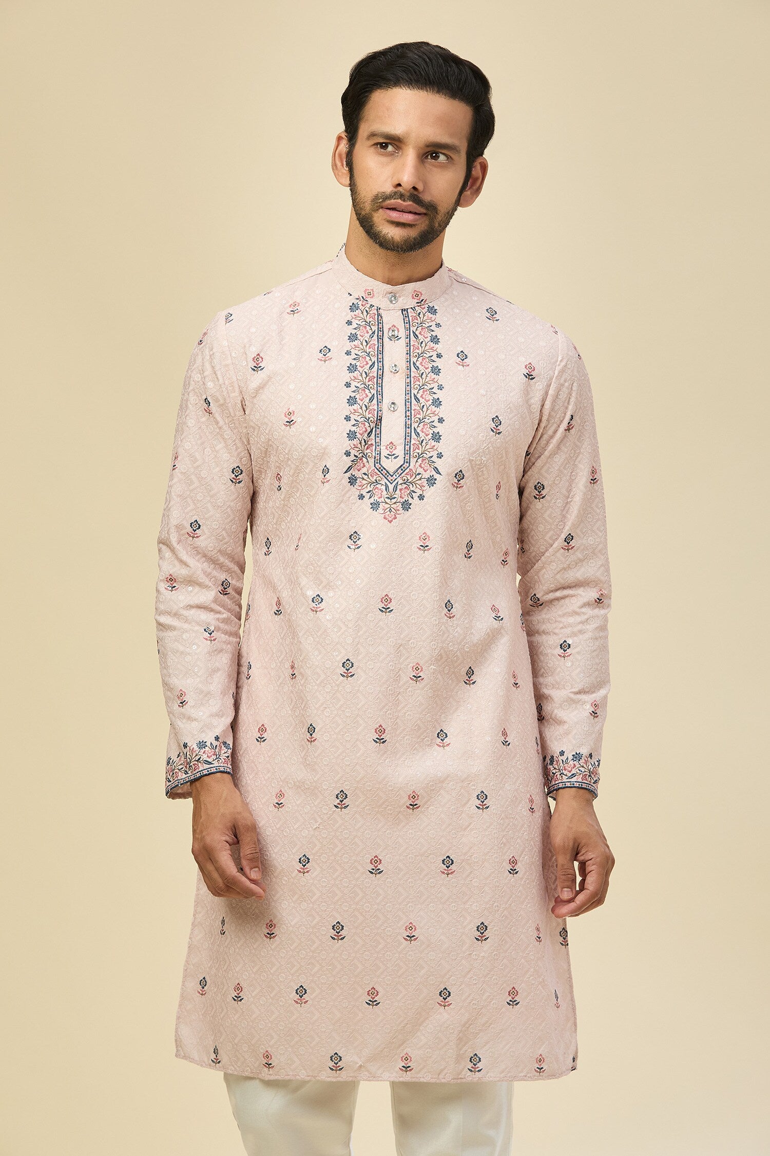 Pink Printed Kurta Set