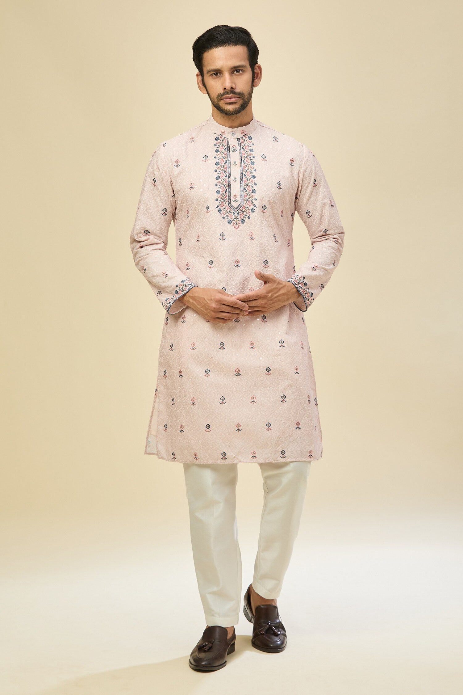 Pink Printed Kurta Set