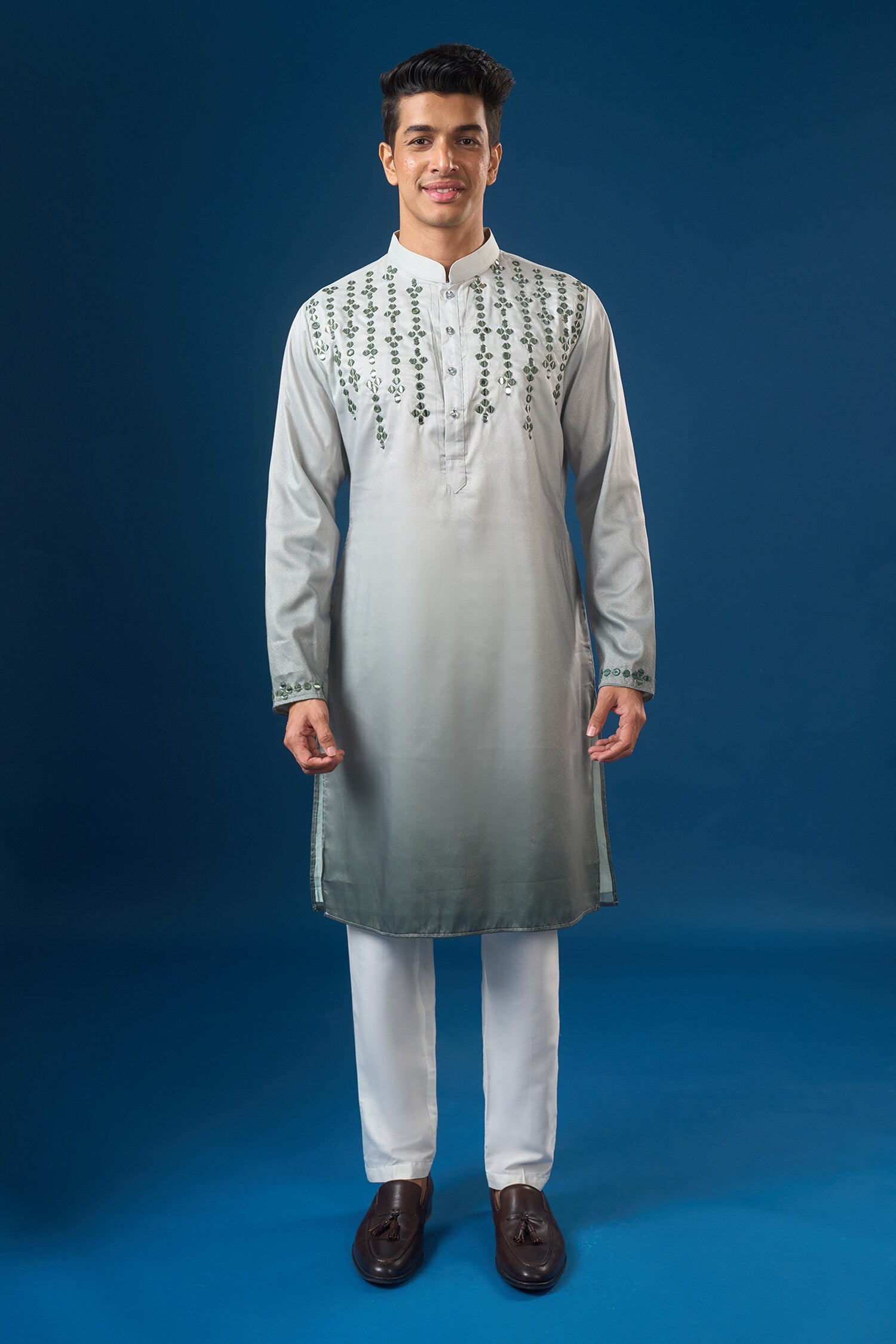 Green Ombre Kurta Set