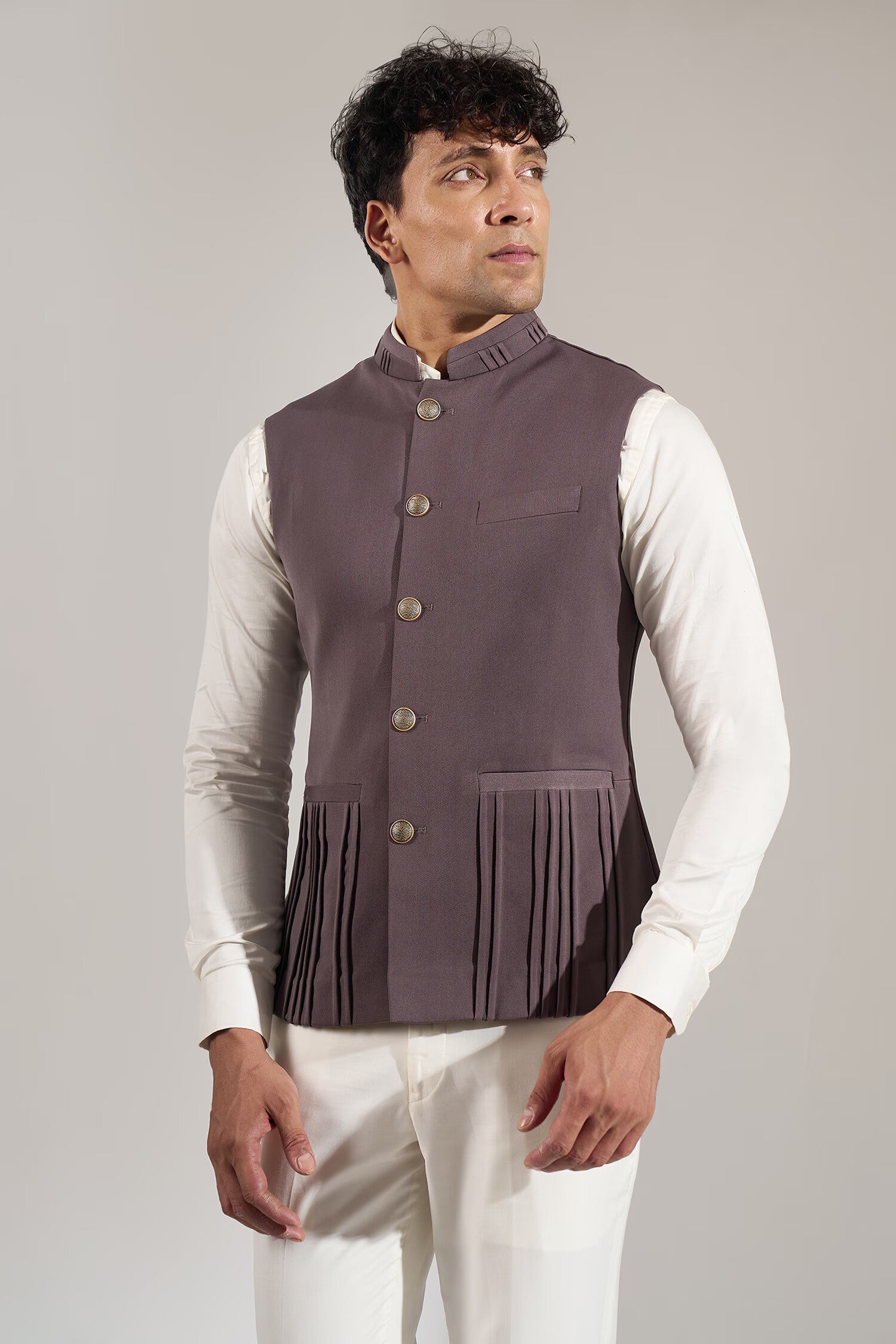 Grey Pinktuck Jacket