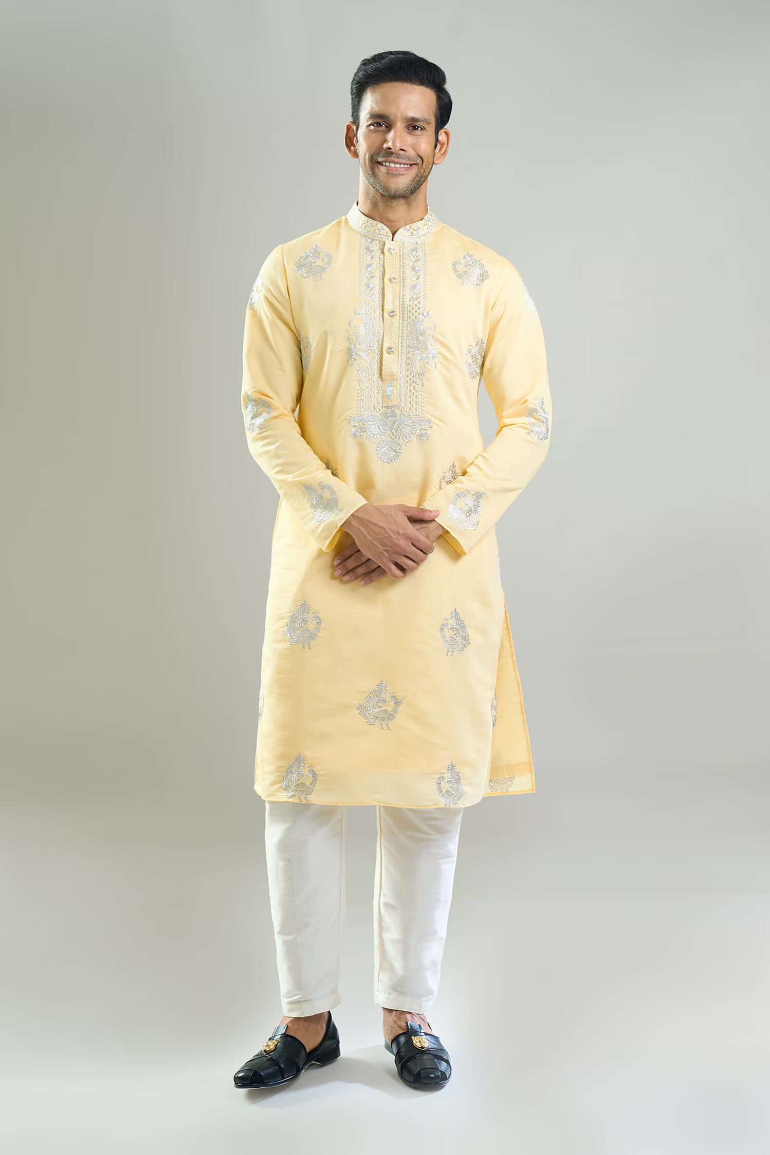 Yellow Embroidered Kurta Set