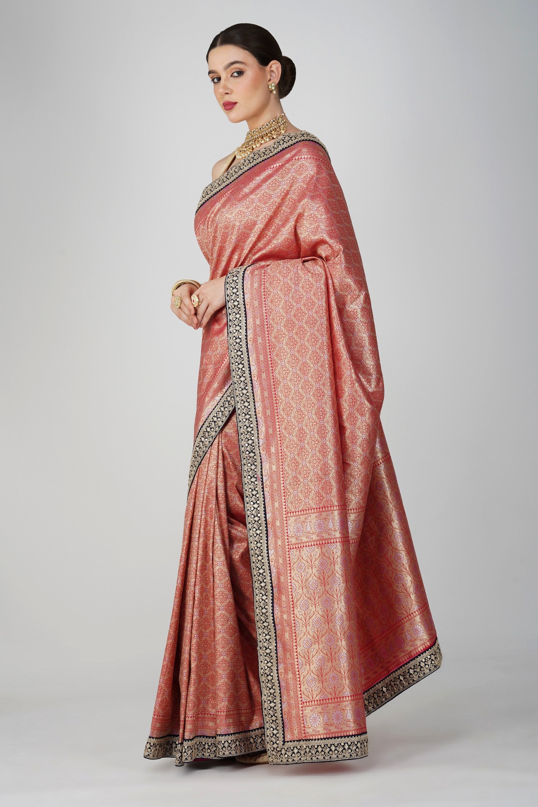 Red Pure Katan Silk Khimkhaab deisgn Banarasi Handloom Saree