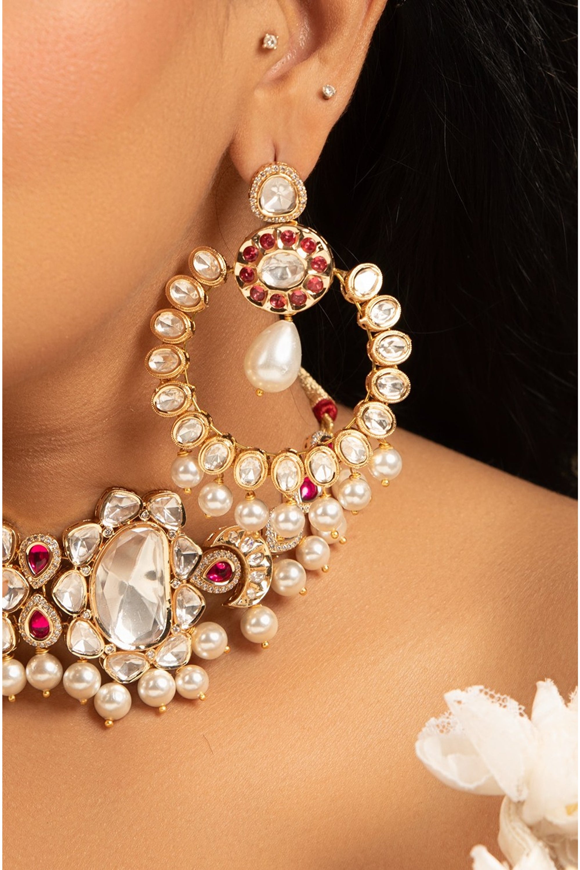 LE JIVA KUNDAN NECKLACE SET