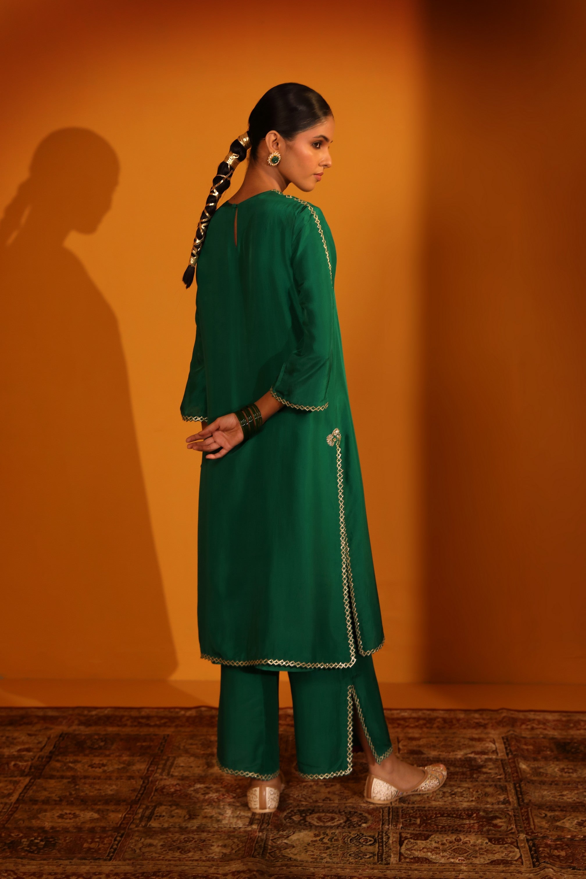 HABUTAI SILK ETHEREAL KURTA SET WITH PANTS AND DUPATTA