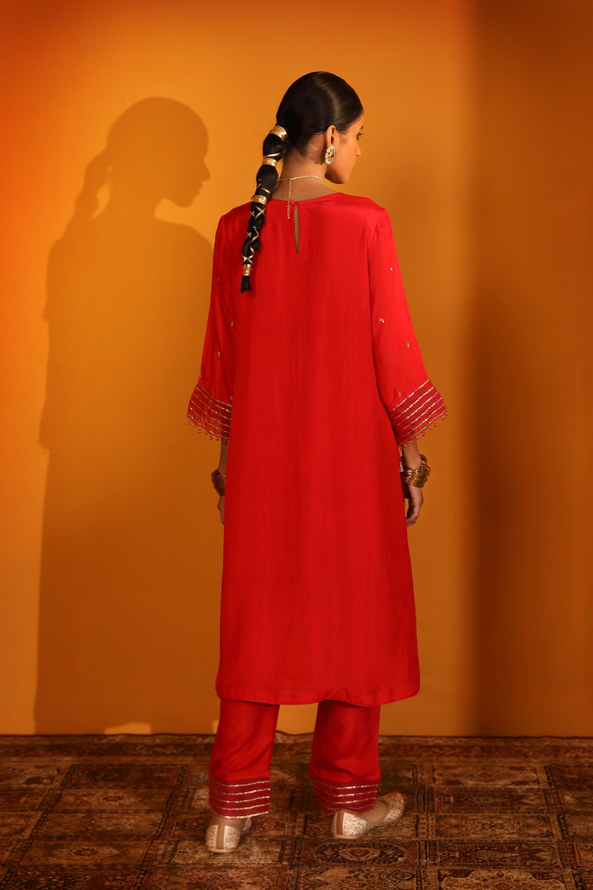 HABUTAI SILK ENCHANTING KURTA SET WITH PANTS AND DUPATTA