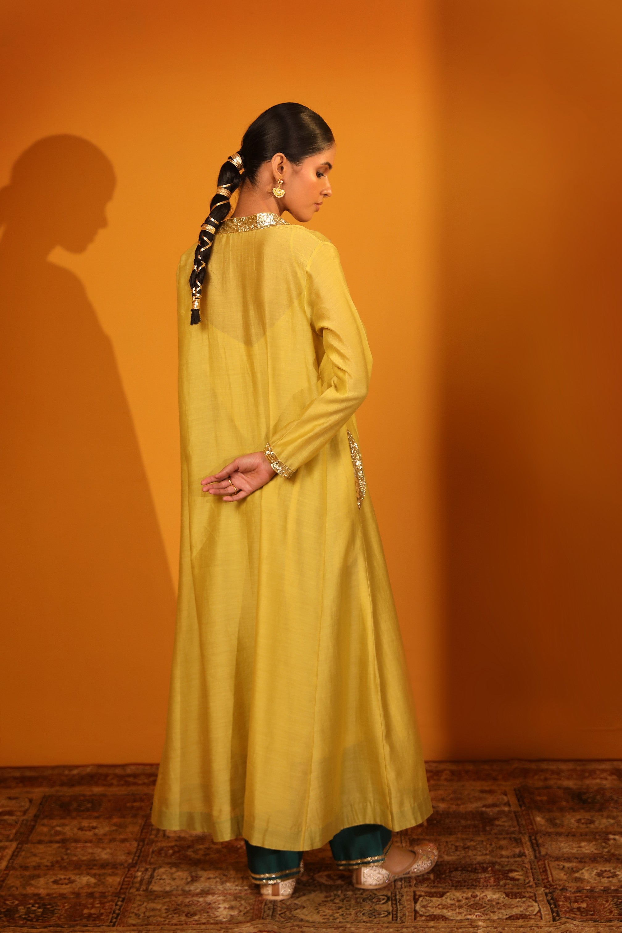 CHANDERI SILK MAGNIFICIENT KURTA SET WITH PANTS AND DUPATTA