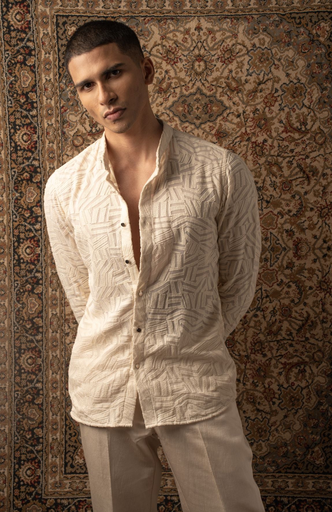 Ivory Nonchalant Shirt Set