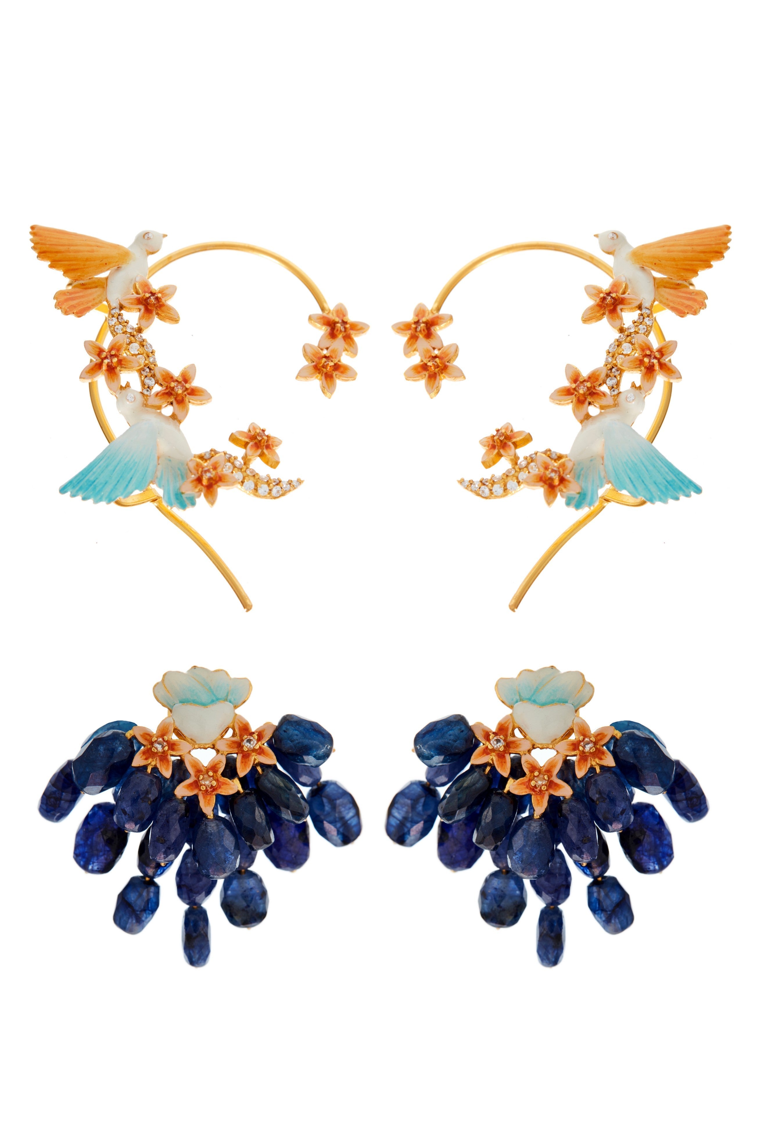 Blue Sapphire Karen Earrings