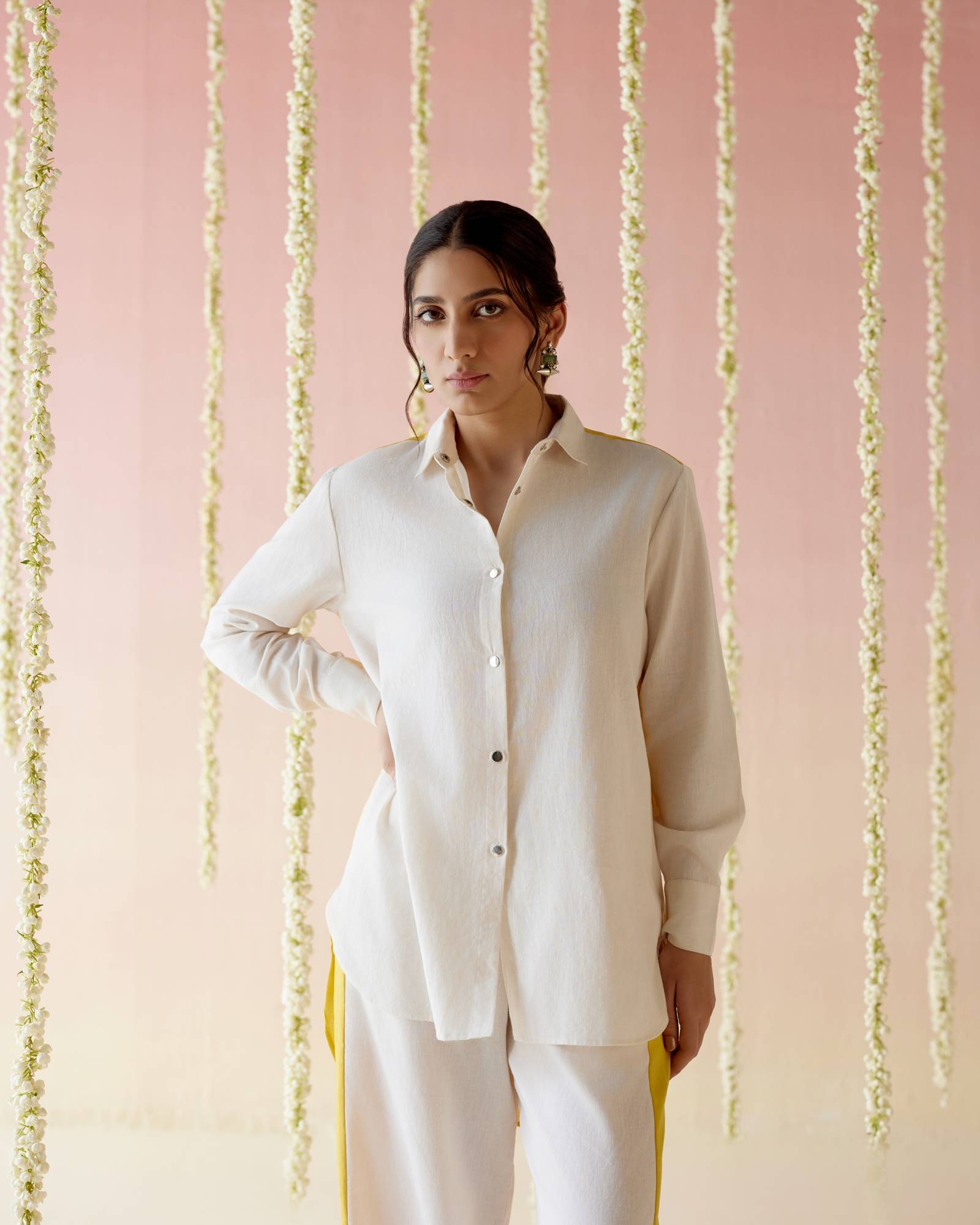 Sunlit Khadi Colorblocked Co-ord Set