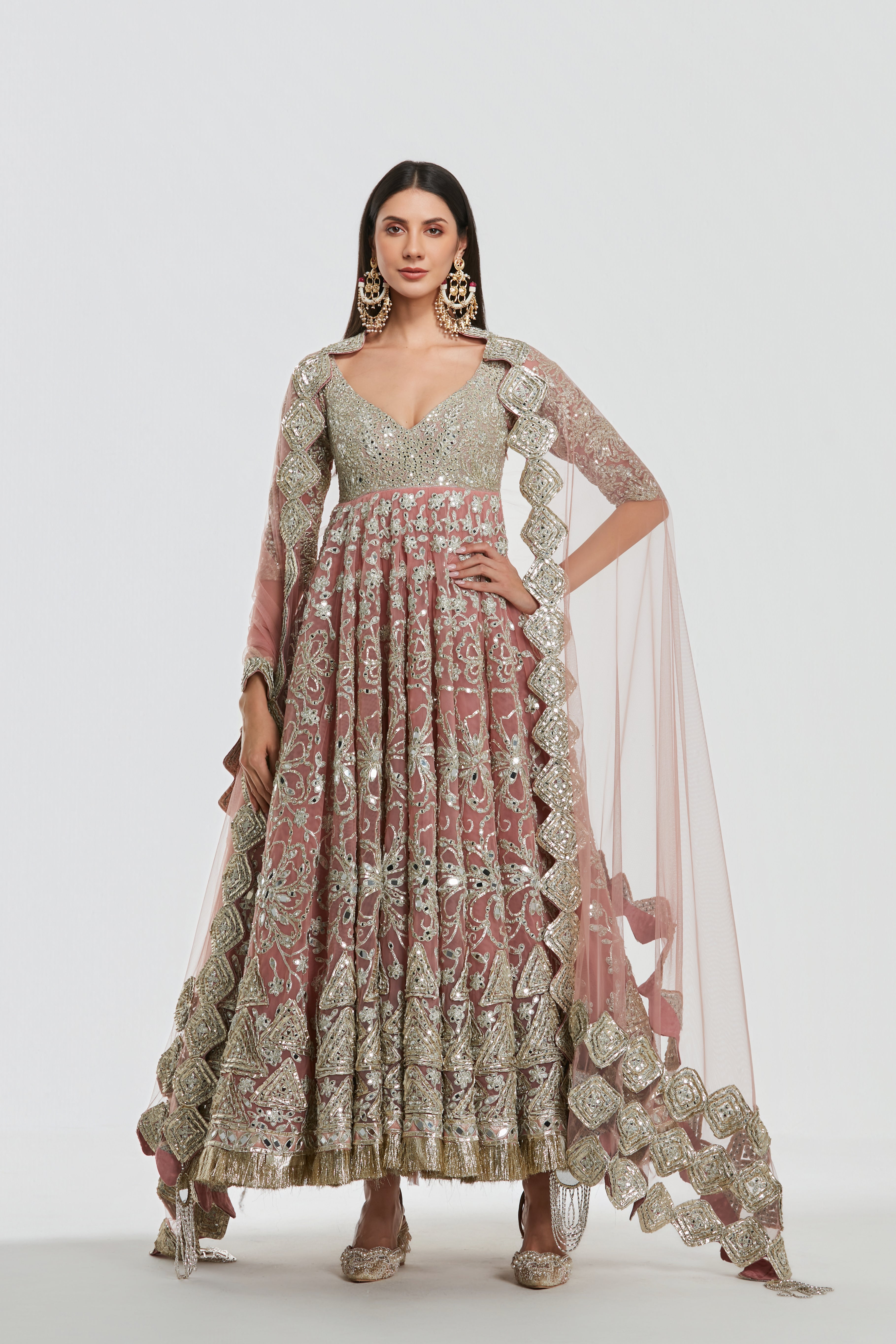 Mirror , zari , gota