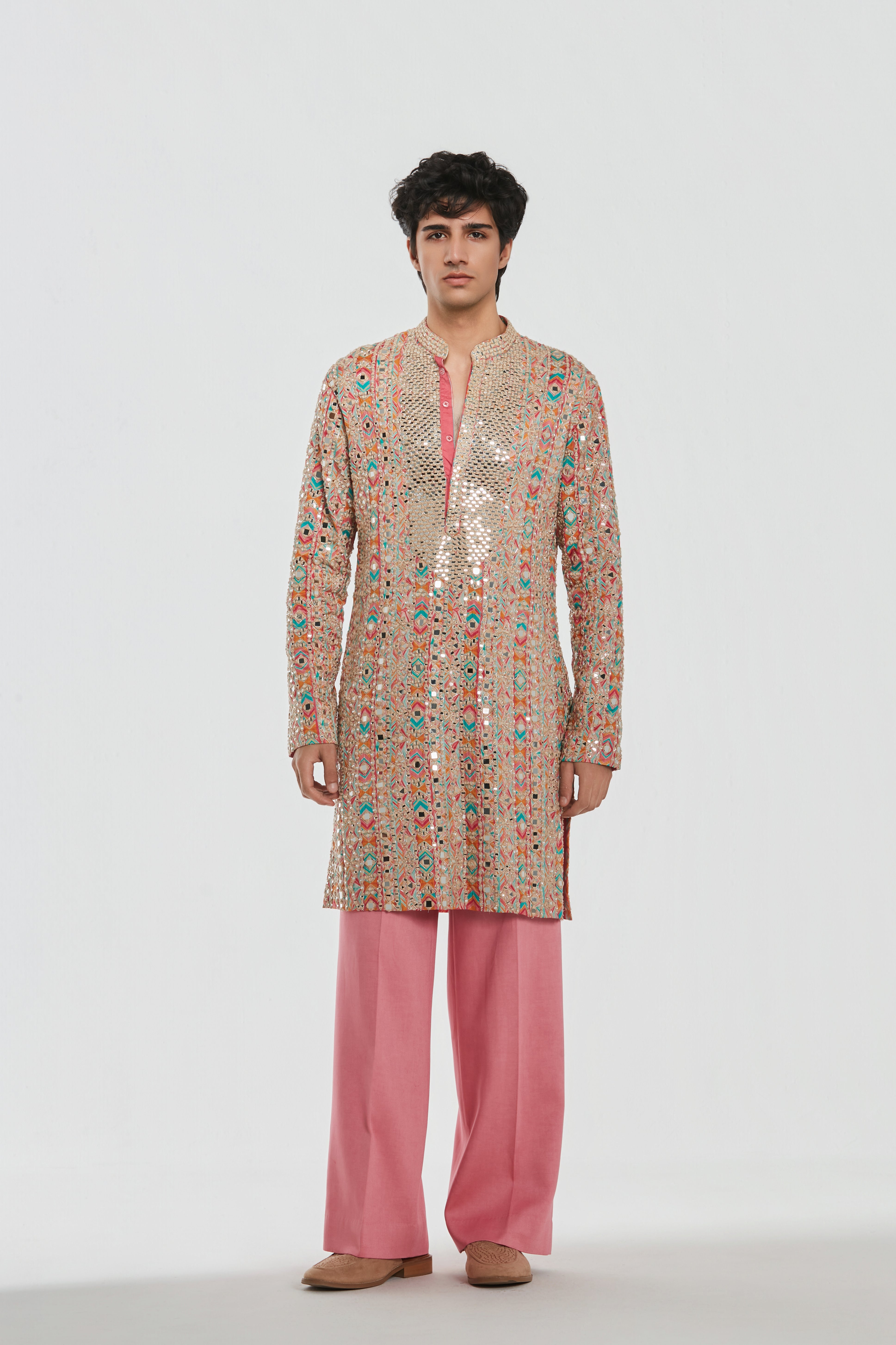 Kurta - Heavy chanderi , Pant-Cotton twill