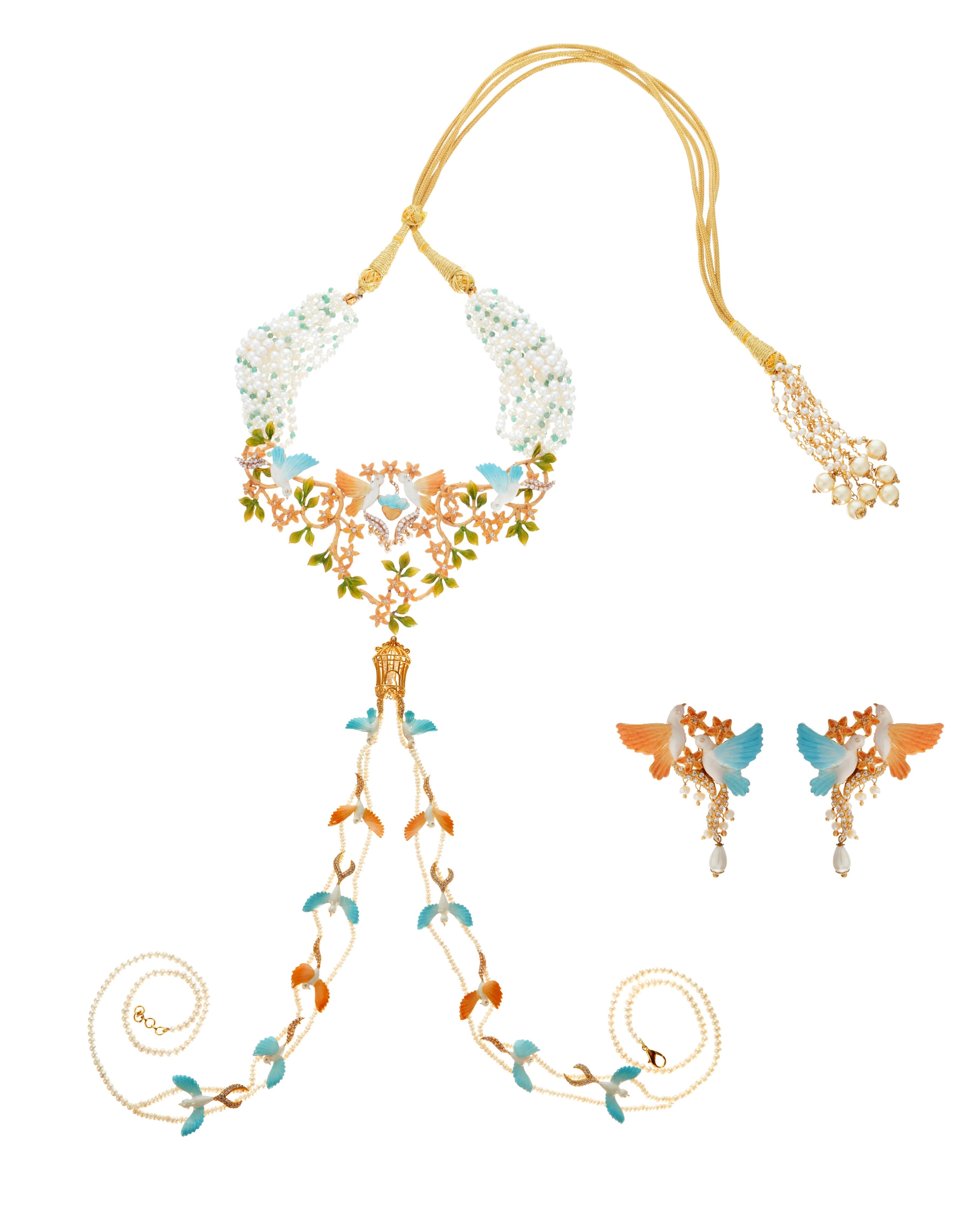 Flight of Fancy Necklace Set & Body Chain