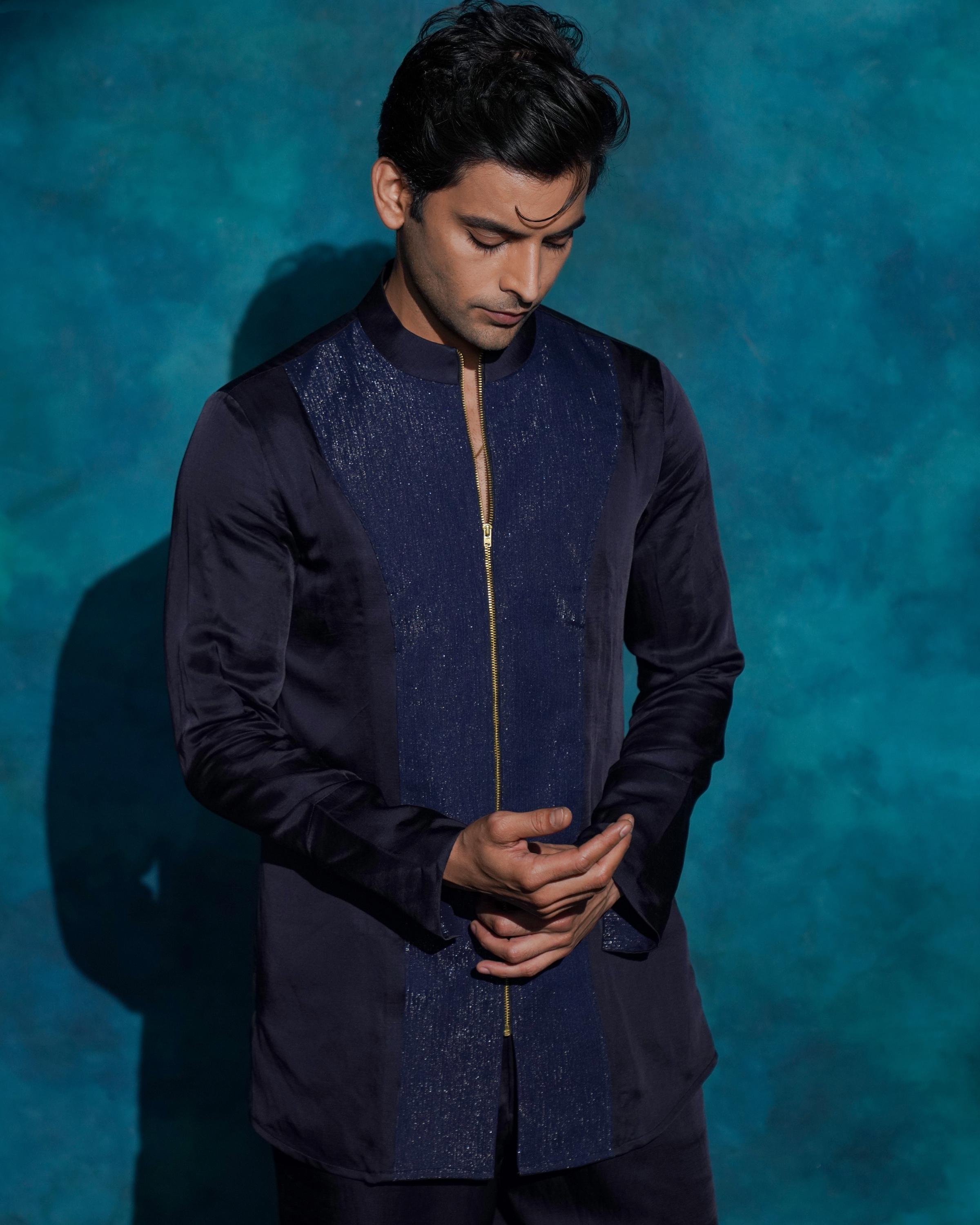 MIDNIGHT BLUE ZIPPER
SHIRT SET