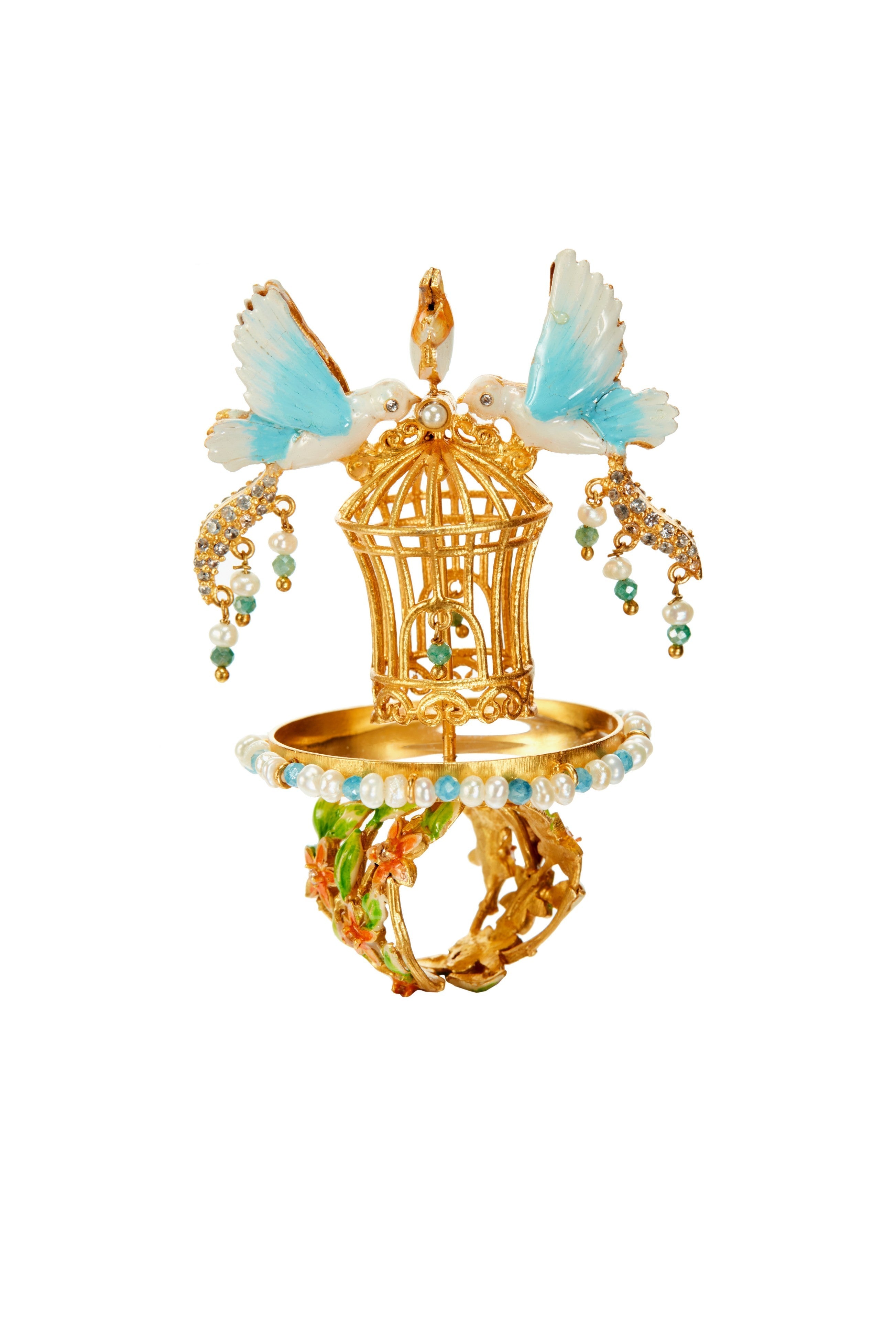 Rotating Bird Cage Ring